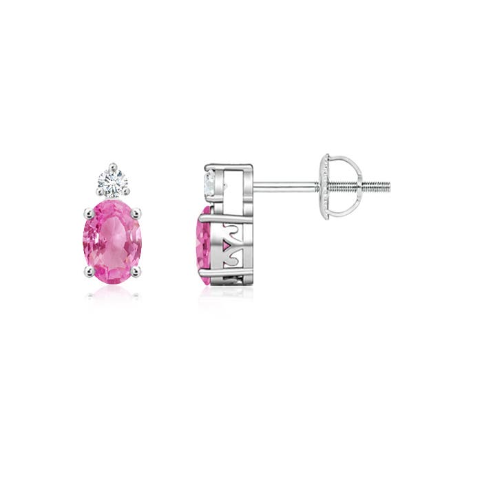 AA - Pink Sapphire / 0.65 CT / 14 KT White Gold