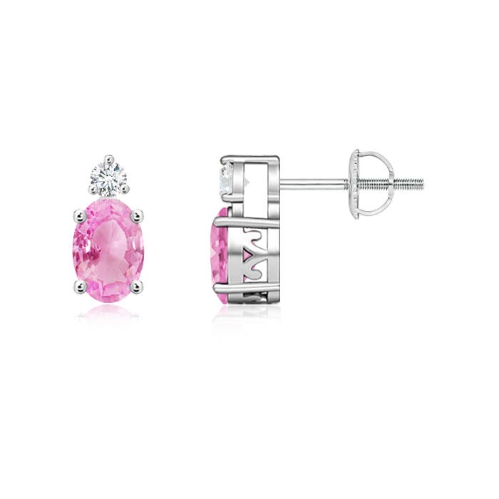 A - Pink Sapphire / 1.18 CT / 14 KT White Gold