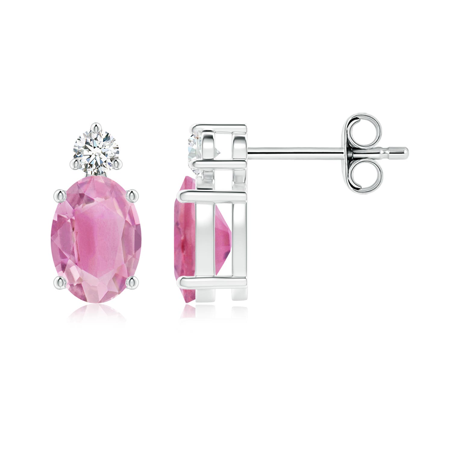 Angara Natural Pink Tourmaline Solitaire Pendant Necklace for Women, Girls in 14K White Gold (Grade-AA | 4mm) October Birthstone Jewelry Gift 並行輸入 ANGARA Natural Pink Tourmaline Solitaire Pendant Togo | Ubuy