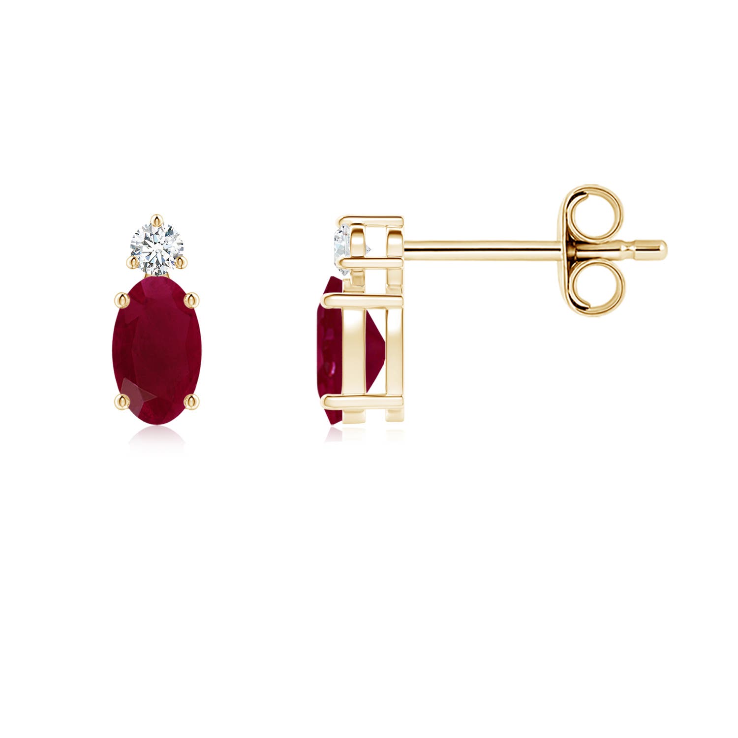 A - Ruby / 0.55 CT / 14 KT Yellow Gold