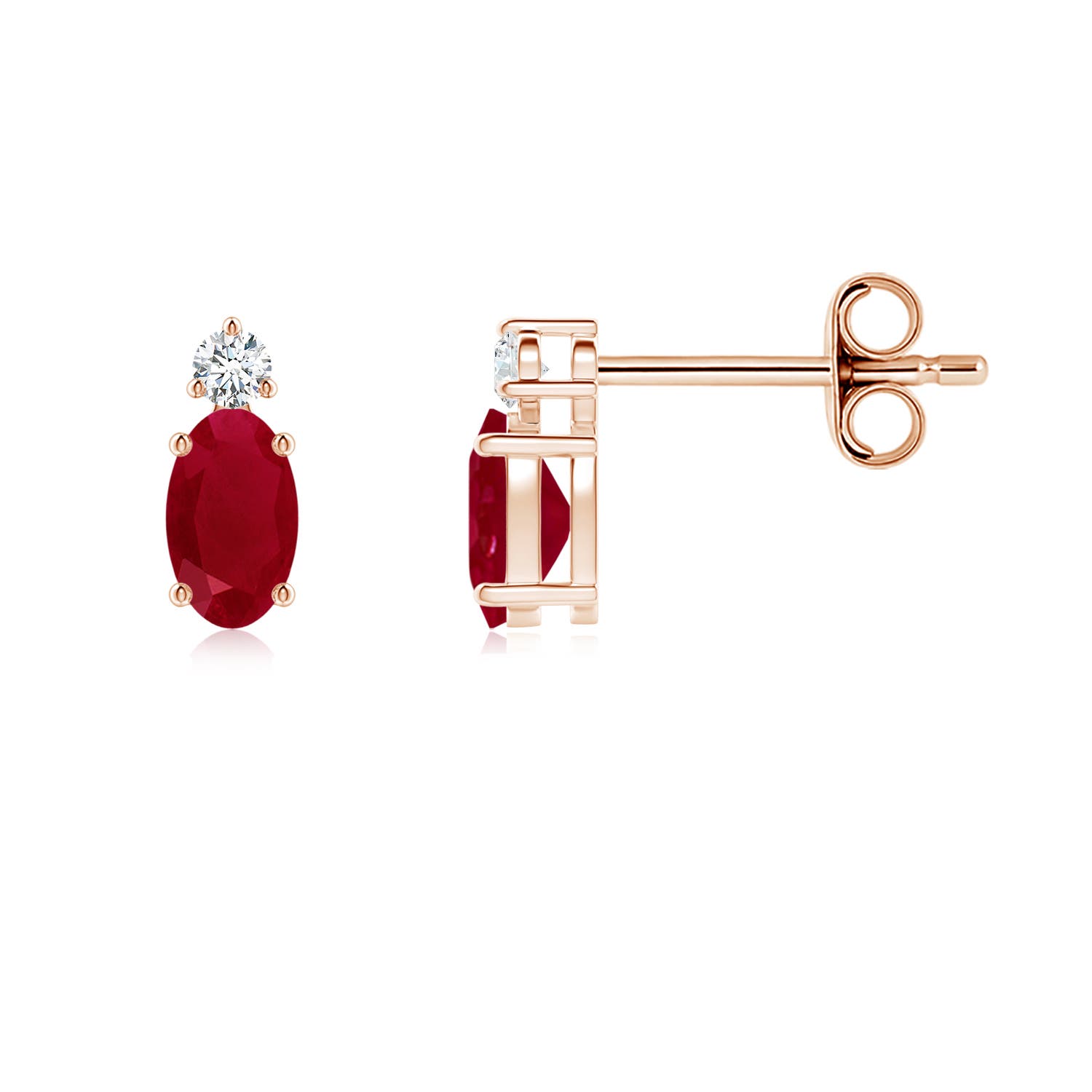 AA - Ruby / 0.55 CT / 14 KT Rose Gold