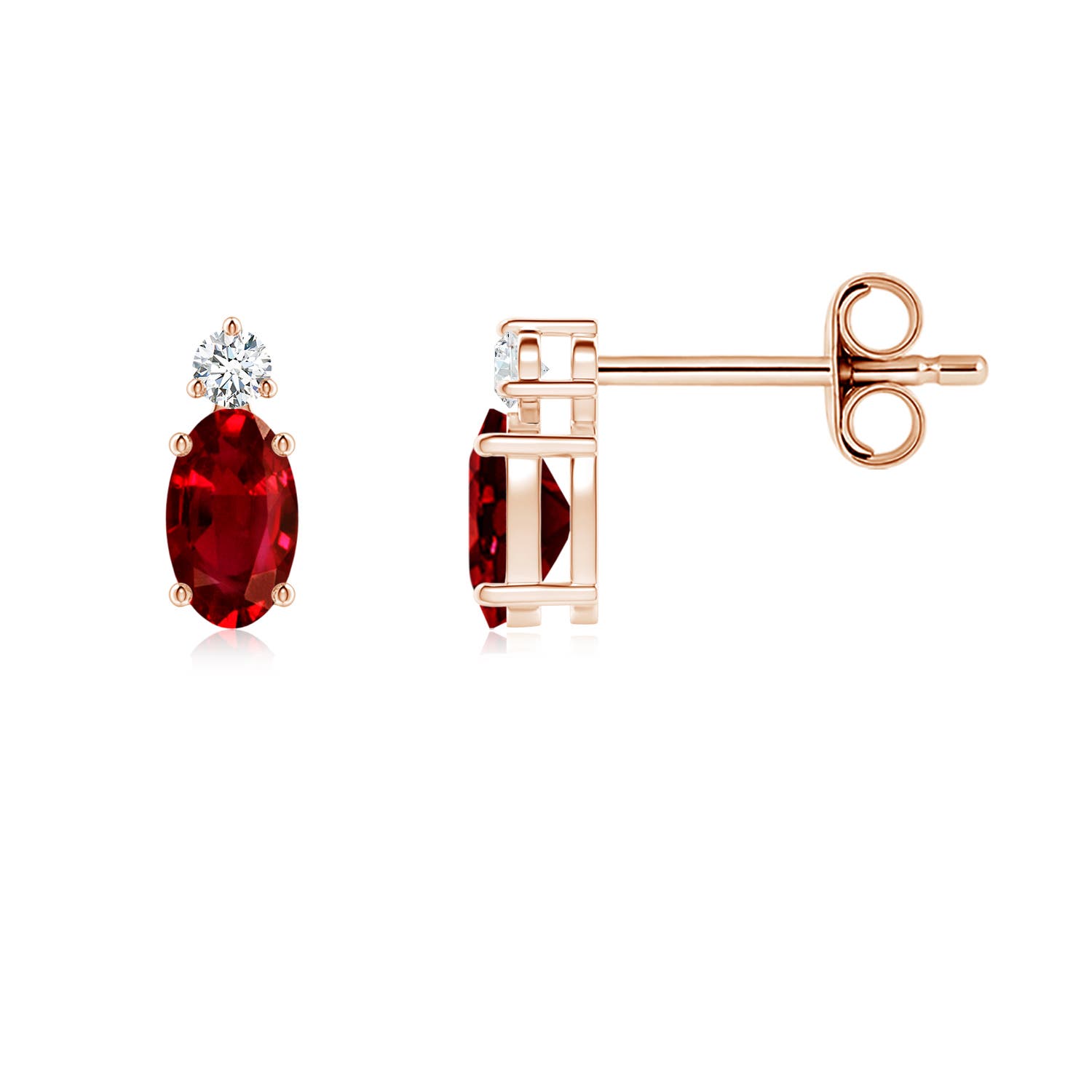 AAAA - Ruby / 0.55 CT / 14 KT Rose Gold