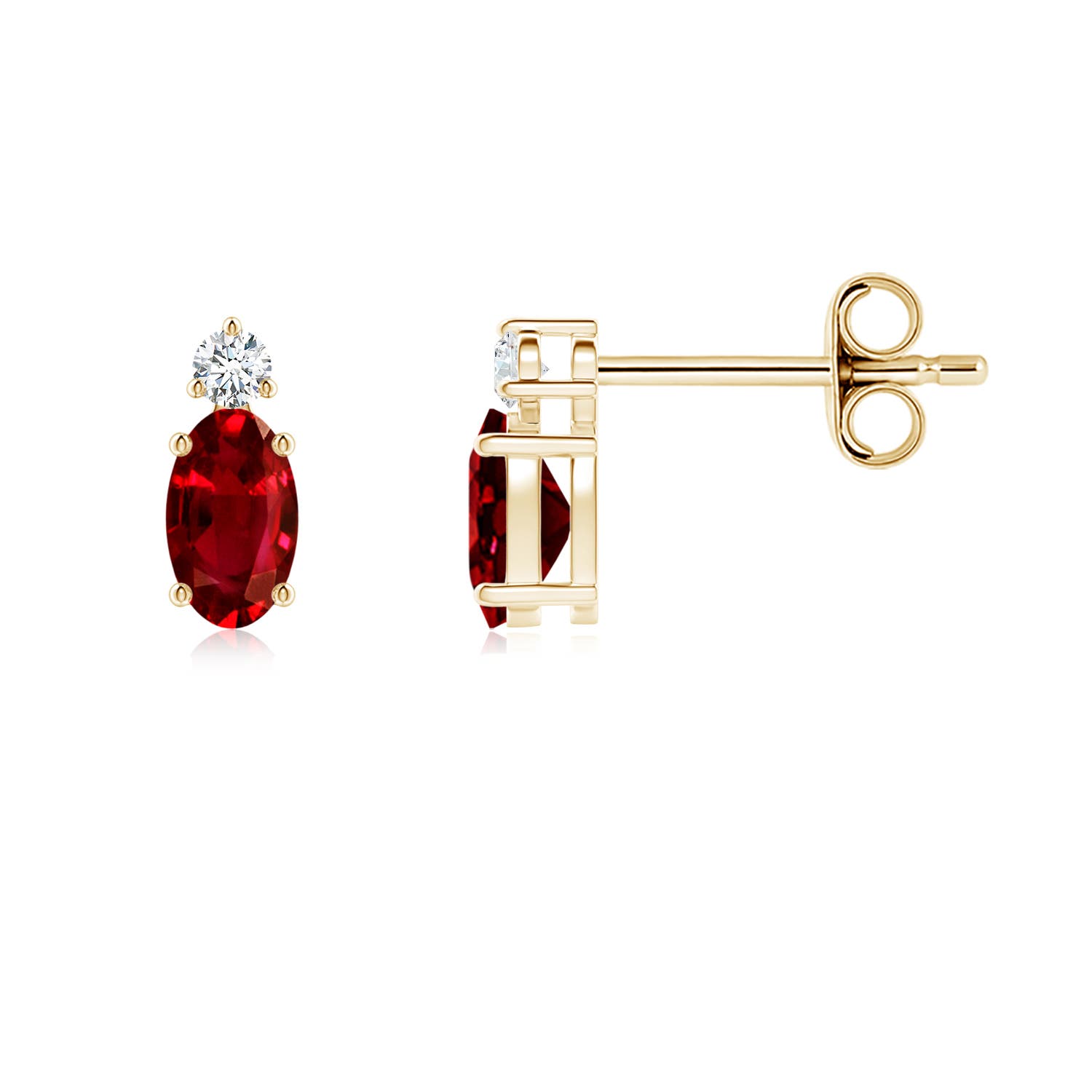 AAAA - Ruby / 0.55 CT / 14 KT Yellow Gold