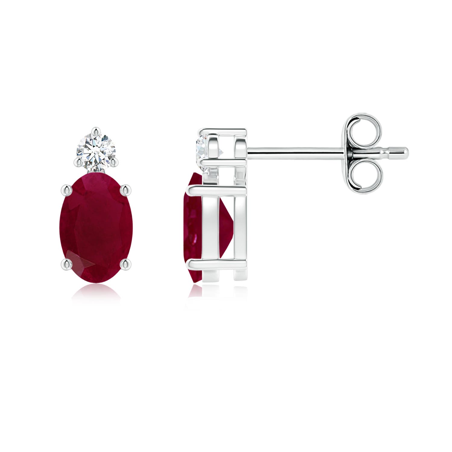 A - Ruby / 1.28 CT / 14 KT White Gold