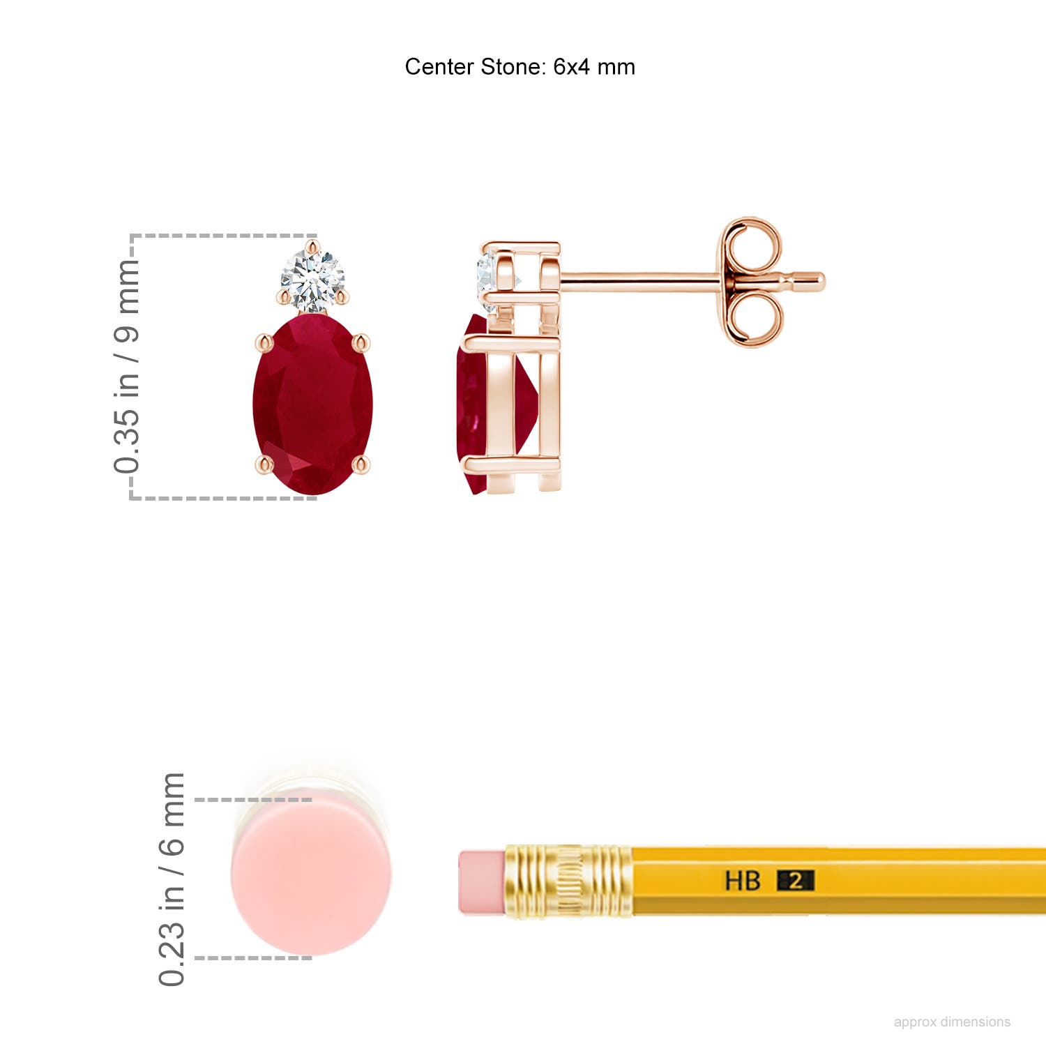 AA - Ruby / 1.28 CT / 14 KT Rose Gold