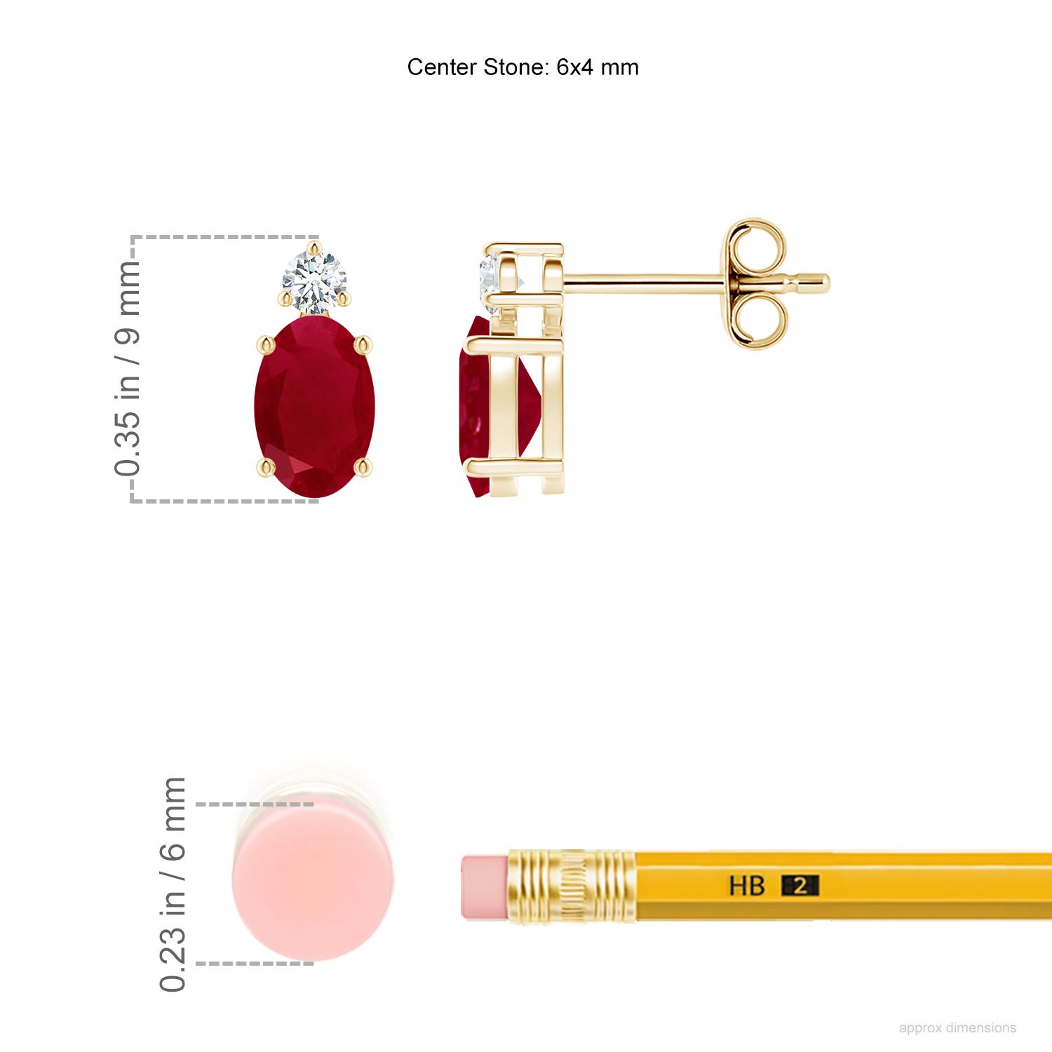 AA - Ruby / 1.28 CT / 14 KT Yellow Gold