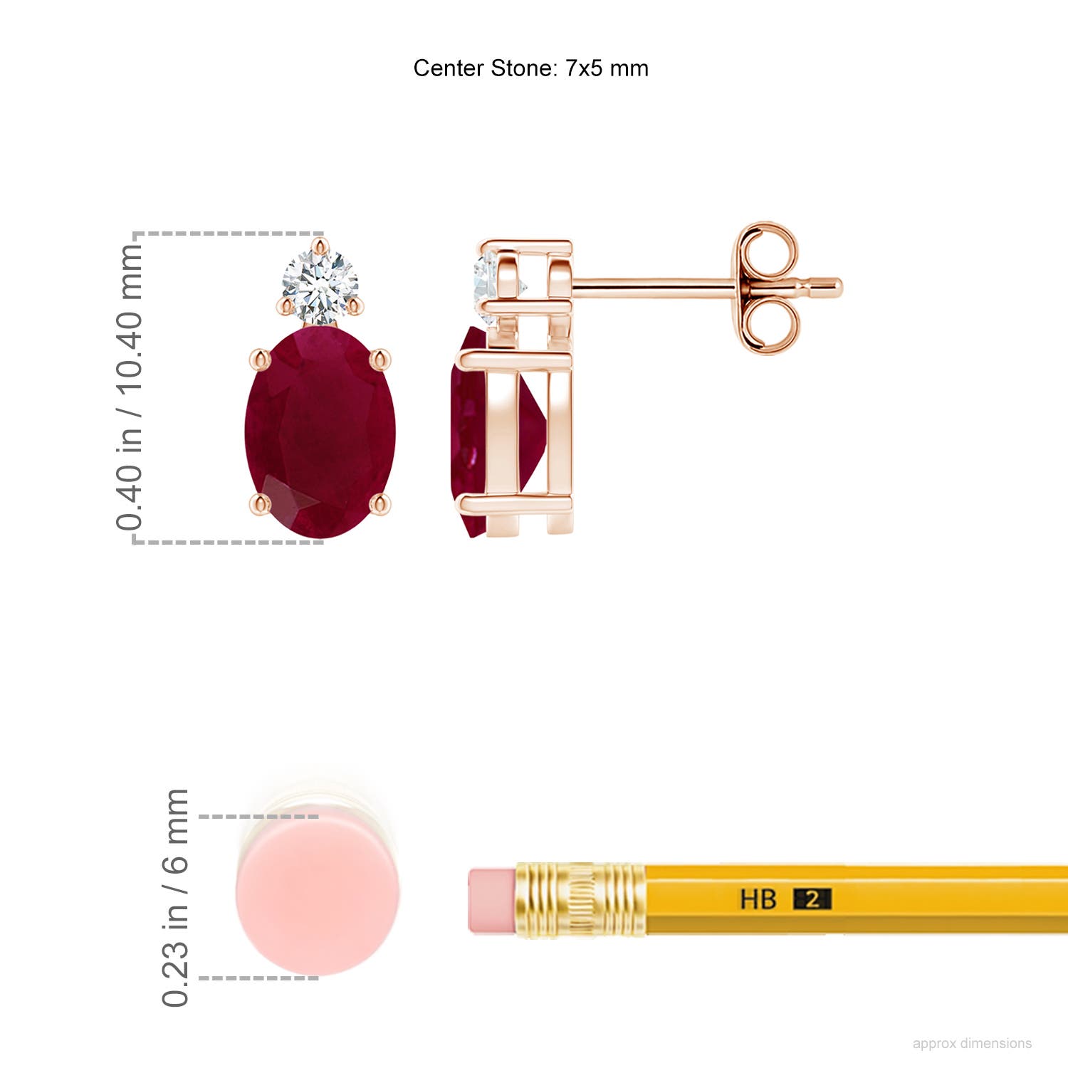 A - Ruby / 2.14 CT / 14 KT Rose Gold