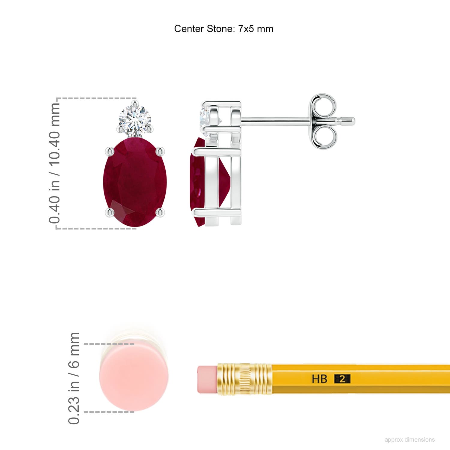 A - Ruby / 2.14 CT / 14 KT White Gold