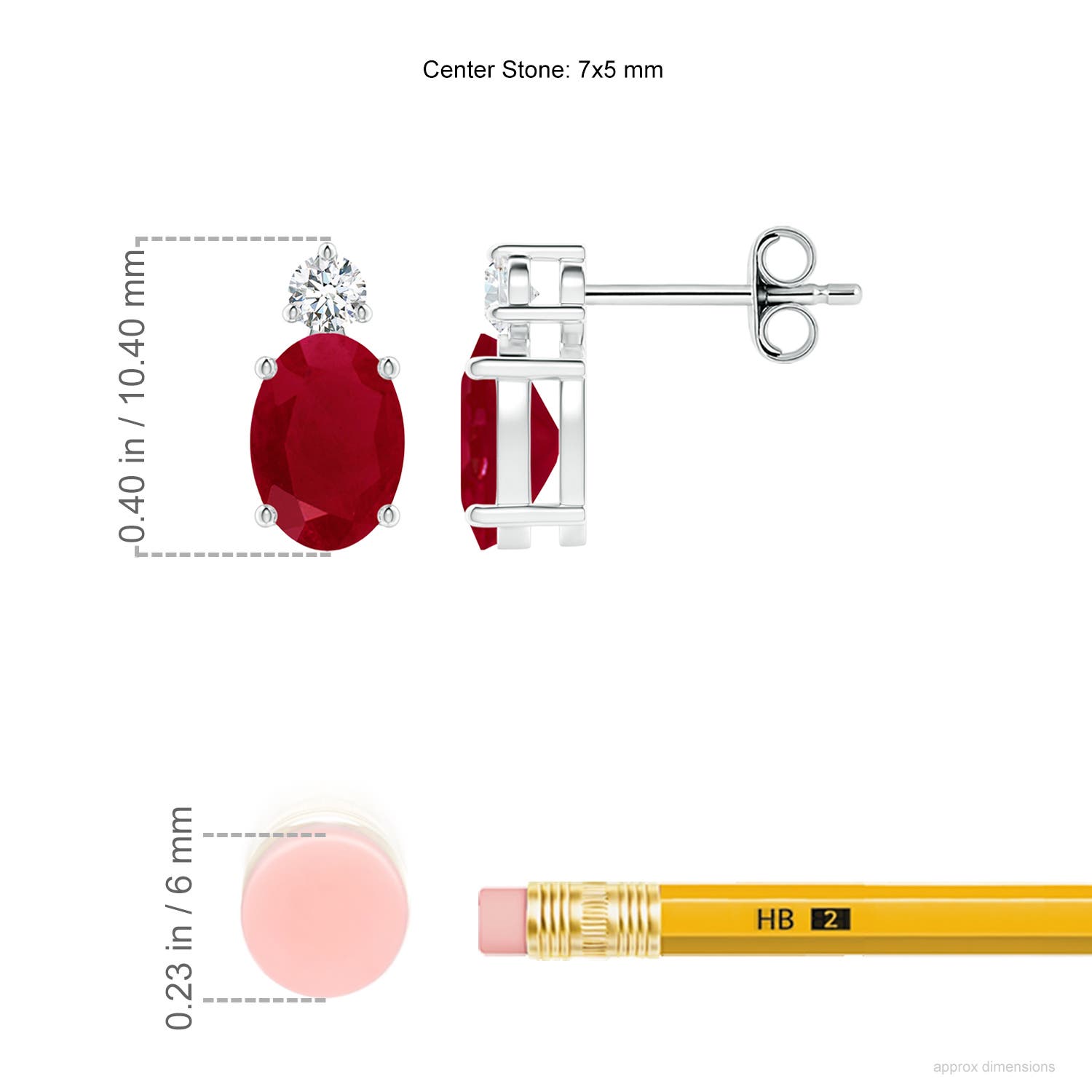 AA - Ruby / 2.14 CT / 14 KT White Gold