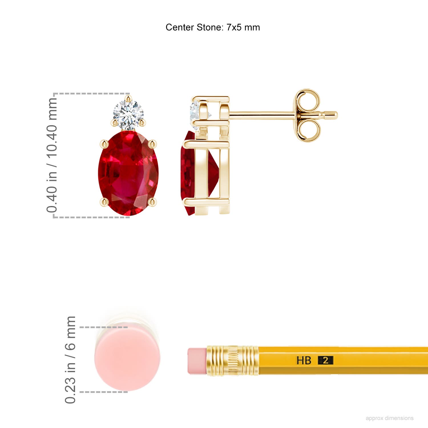 AAA - Ruby / 2.14 CT / 14 KT Yellow Gold