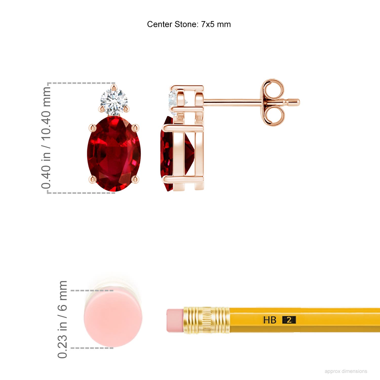 AAAA - Ruby / 2.14 CT / 14 KT Rose Gold