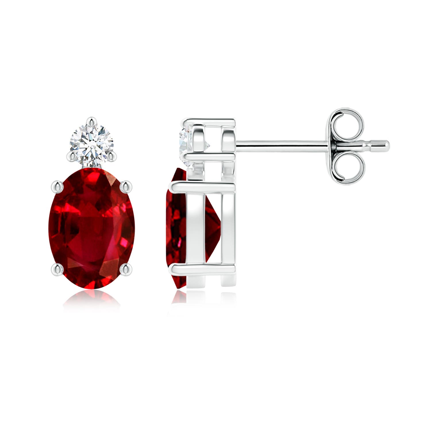 AAAA - Ruby / 2.14 CT / 14 KT White Gold