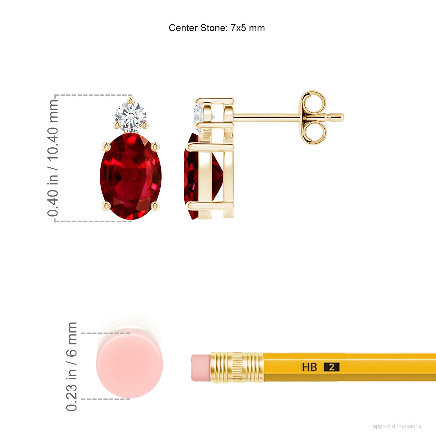 AAAA - Ruby / 2.14 CT / 14 KT Yellow Gold