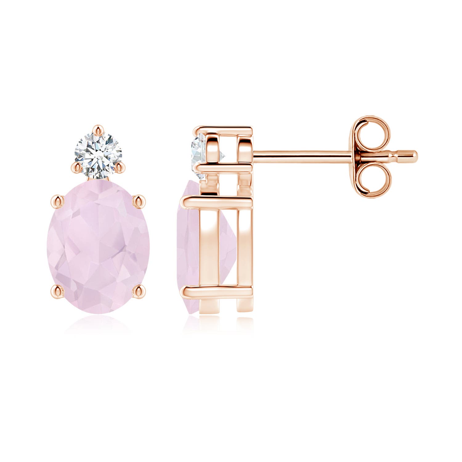 A - Rose Quartz / 2.17 CT / 14 KT Rose Gold