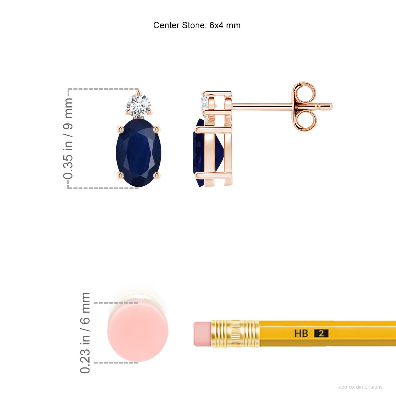 A - Blue Sapphire / 1.28 CT / 14 KT Rose Gold