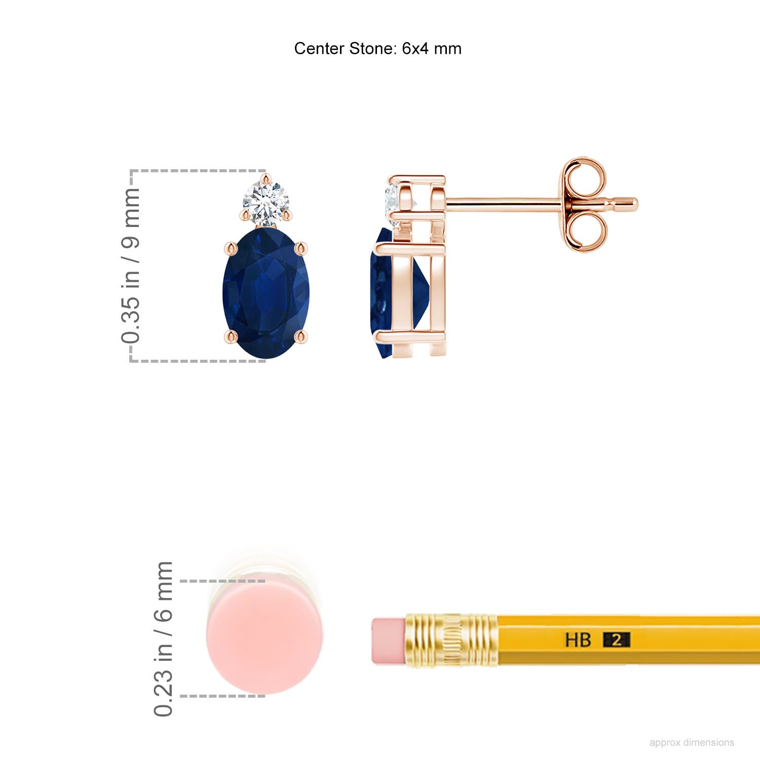 AA - Blue Sapphire / 1.28 CT / 14 KT Rose Gold