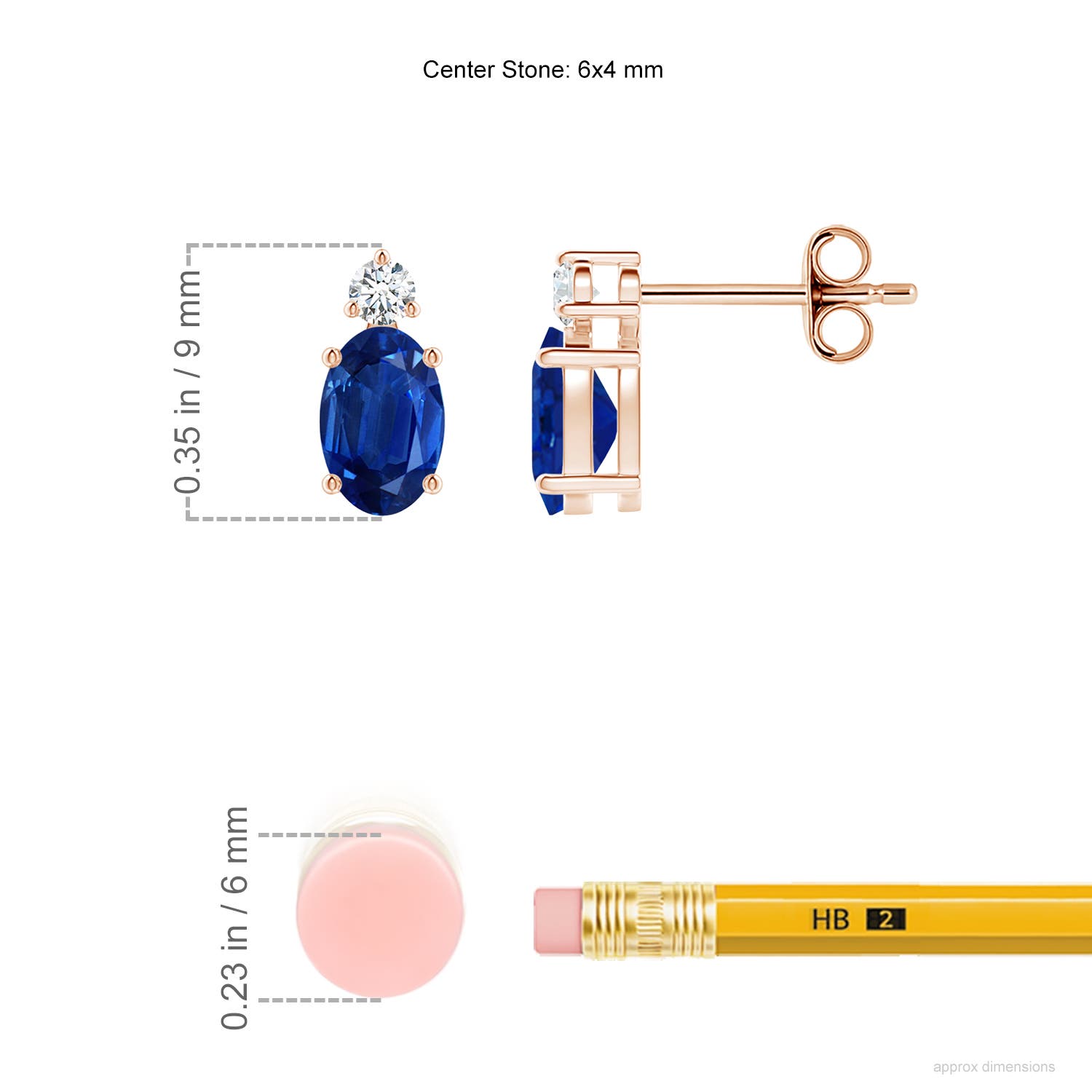 AAA - Blue Sapphire / 1.28 CT / 14 KT Rose Gold