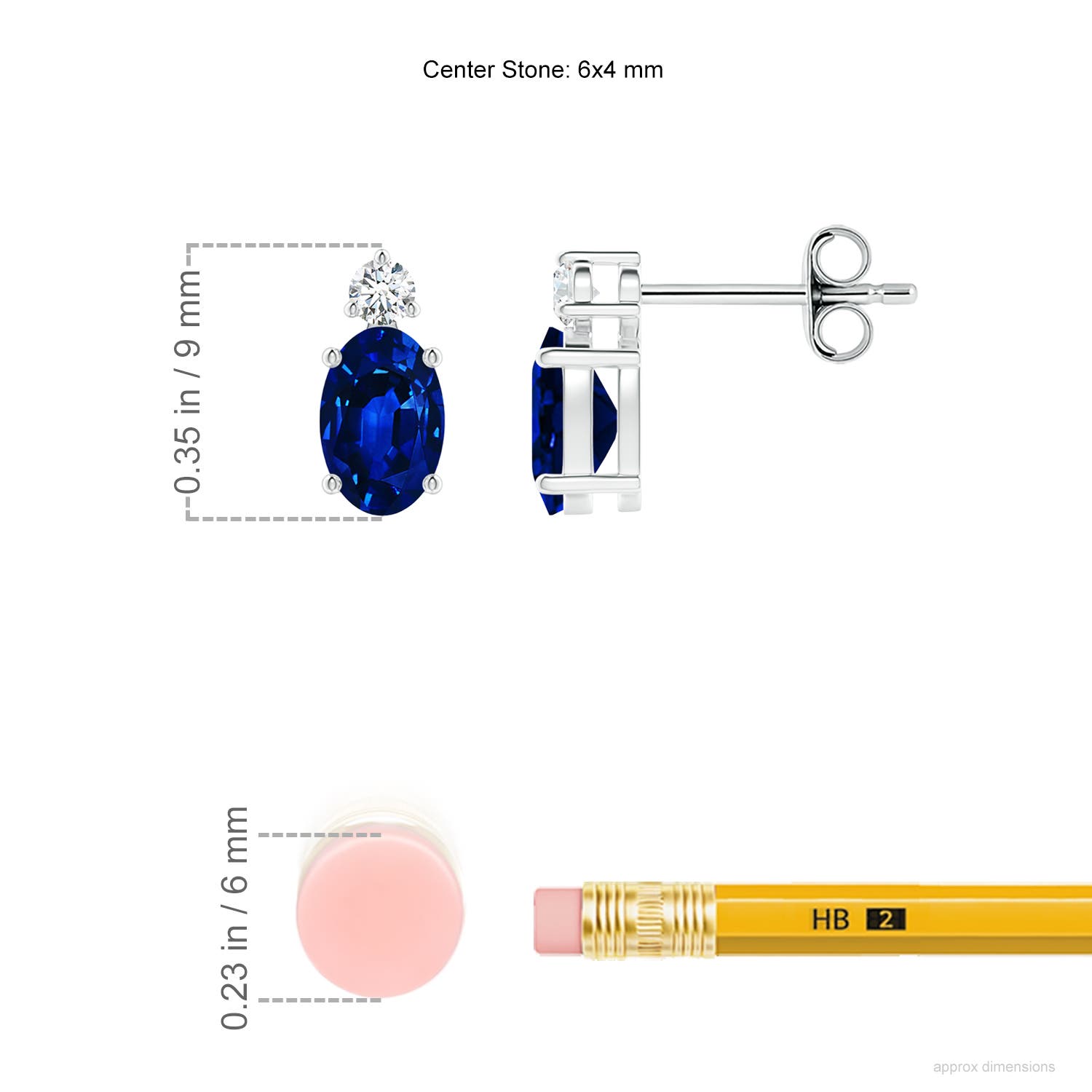 AAAA - Blue Sapphire / 1.28 CT / 14 KT White Gold