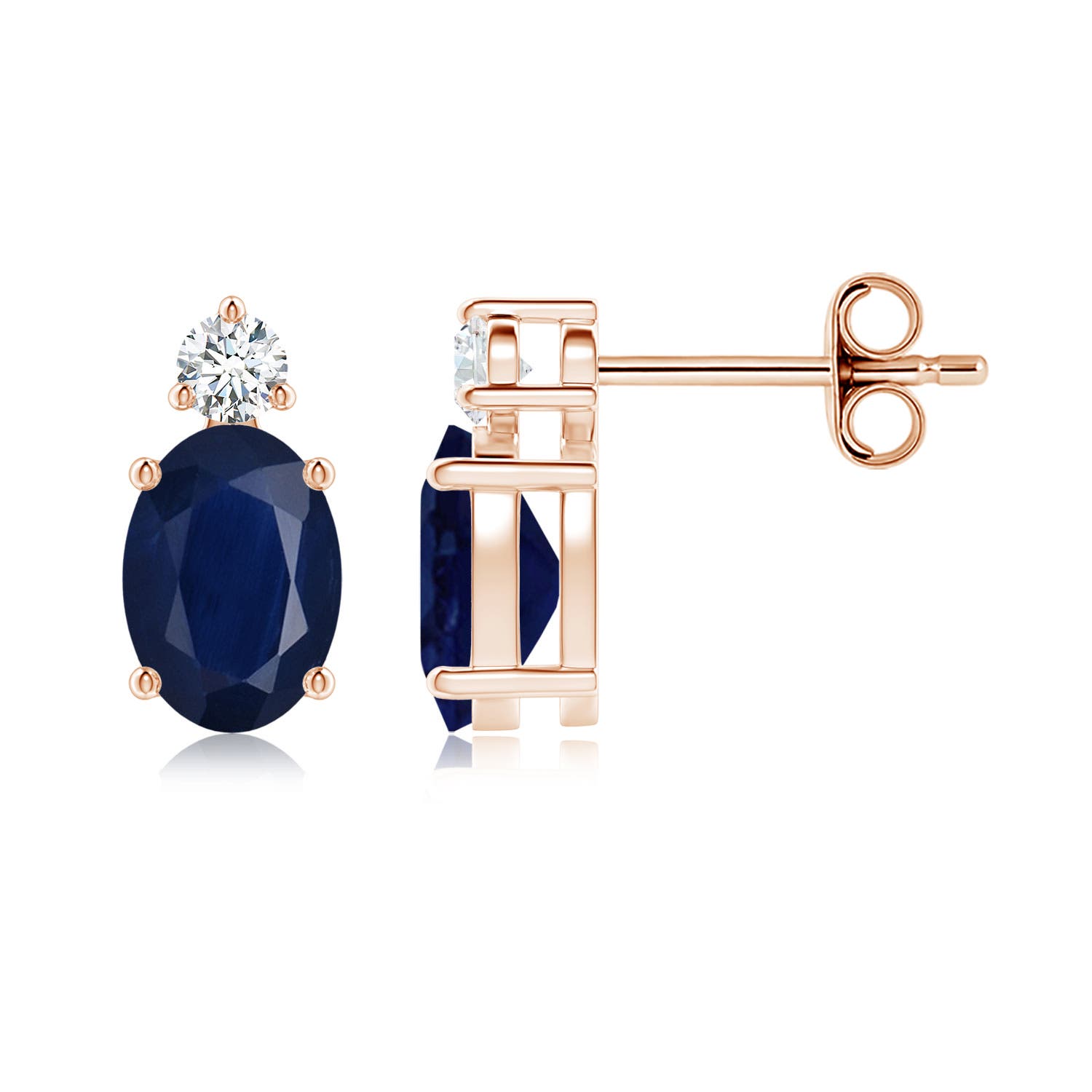 A - Blue Sapphire / 1.84 CT / 14 KT Rose Gold