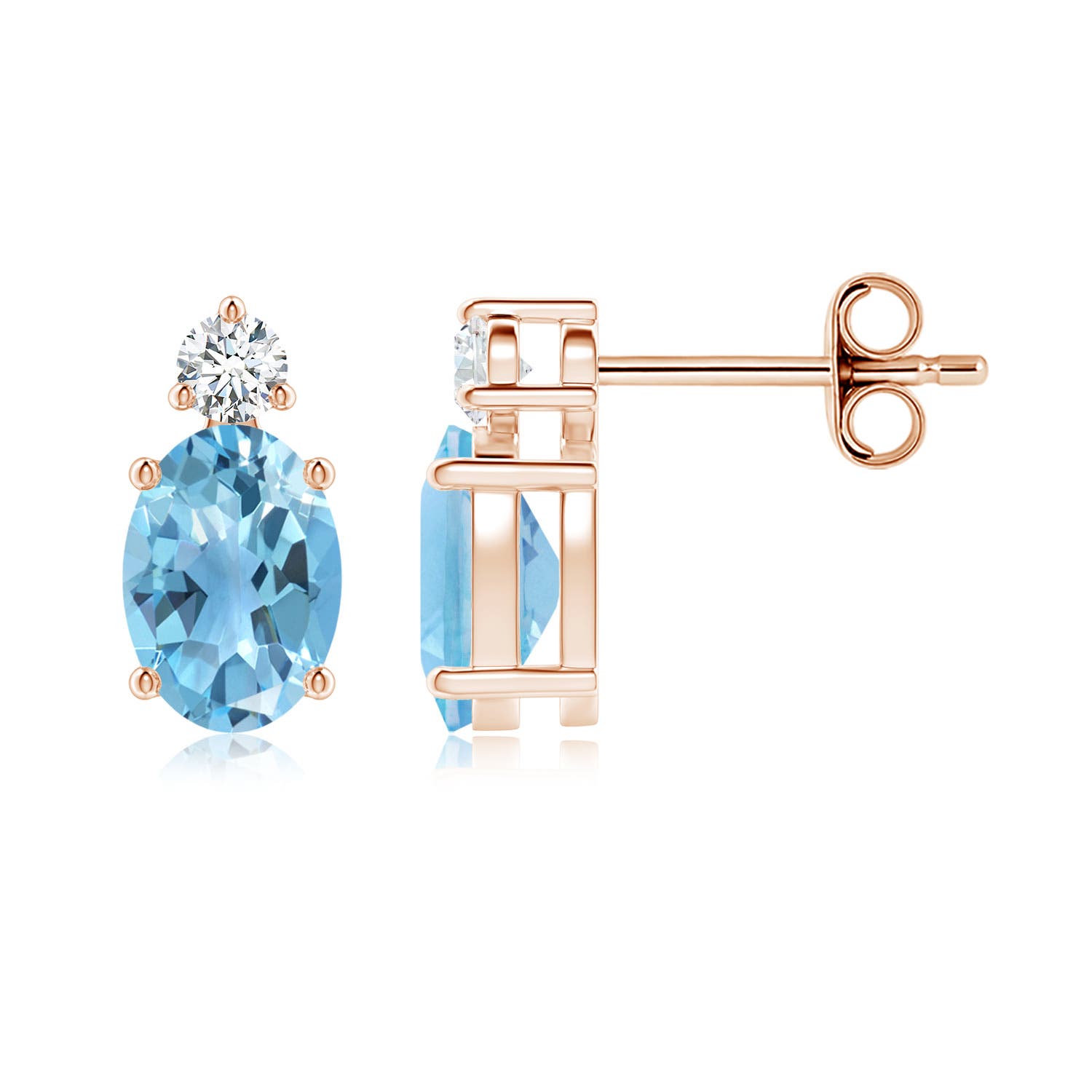 A - Swiss Blue Topaz / 2.04 CT / 14 KT Rose Gold