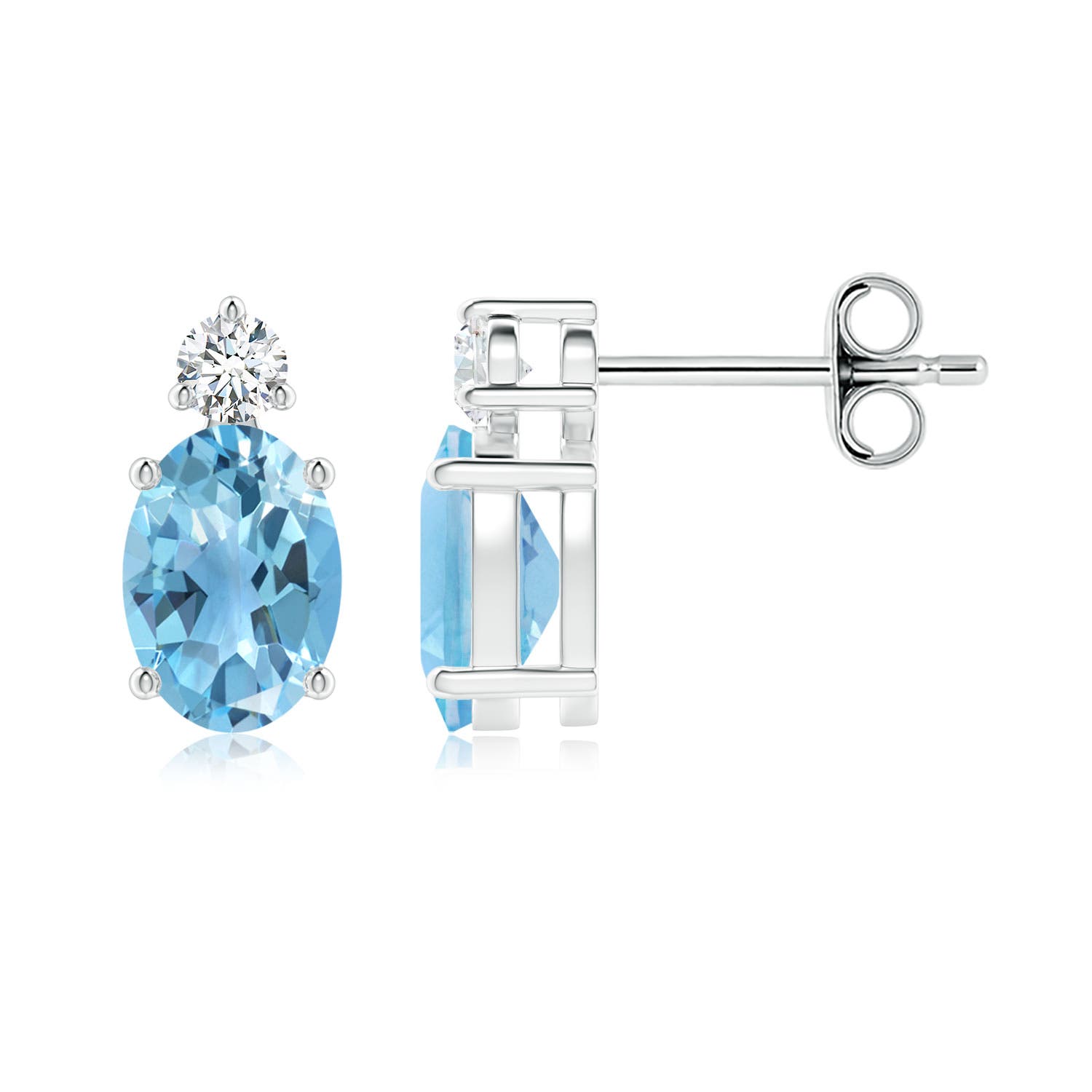 A - Swiss Blue Topaz / 2.04 CT / 14 KT White Gold