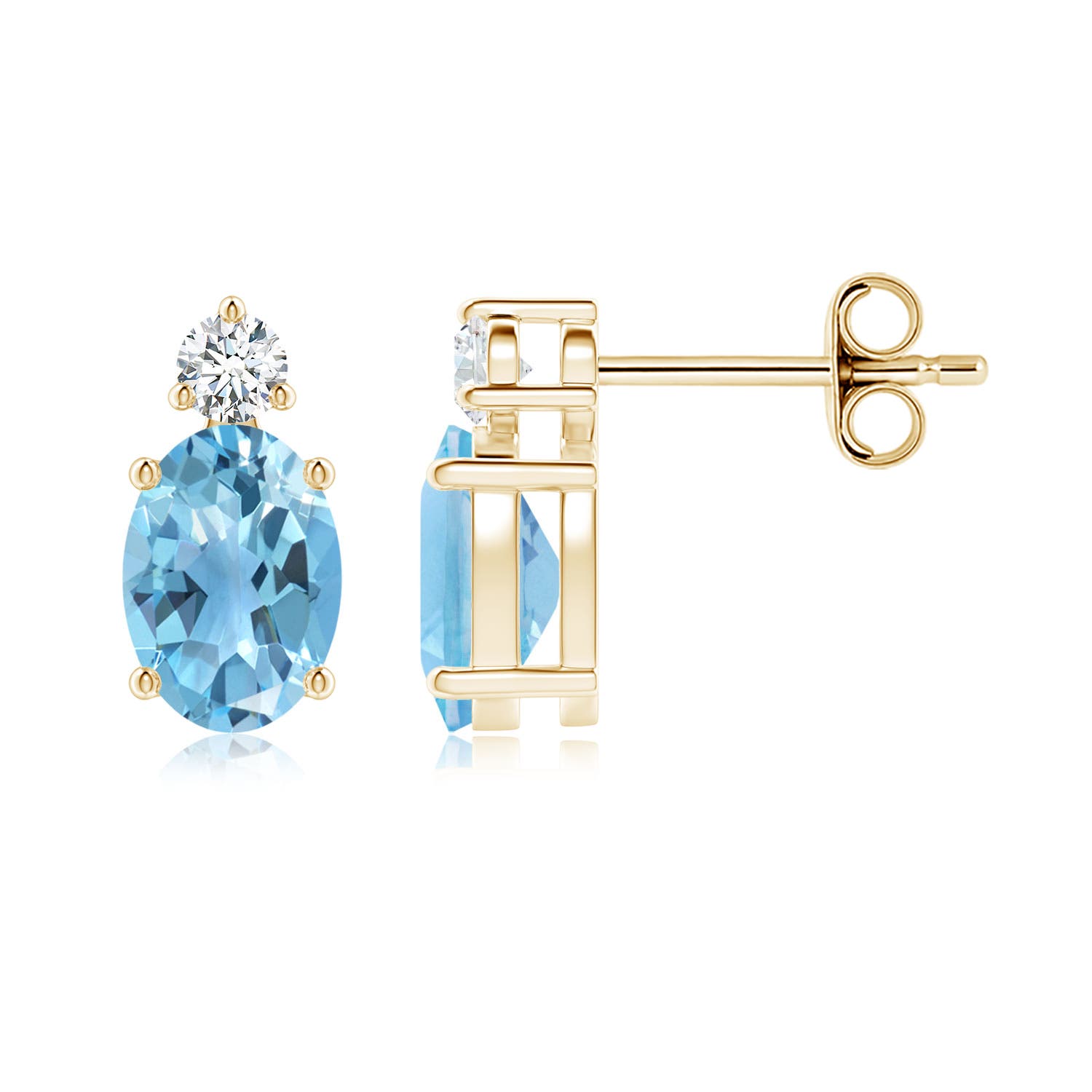 A - Swiss Blue Topaz / 2.04 CT / 14 KT Yellow Gold