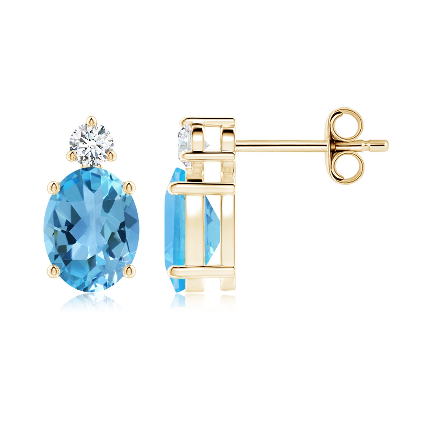 AA - Swiss Blue Topaz / 3.17 CT / 14 KT Yellow Gold