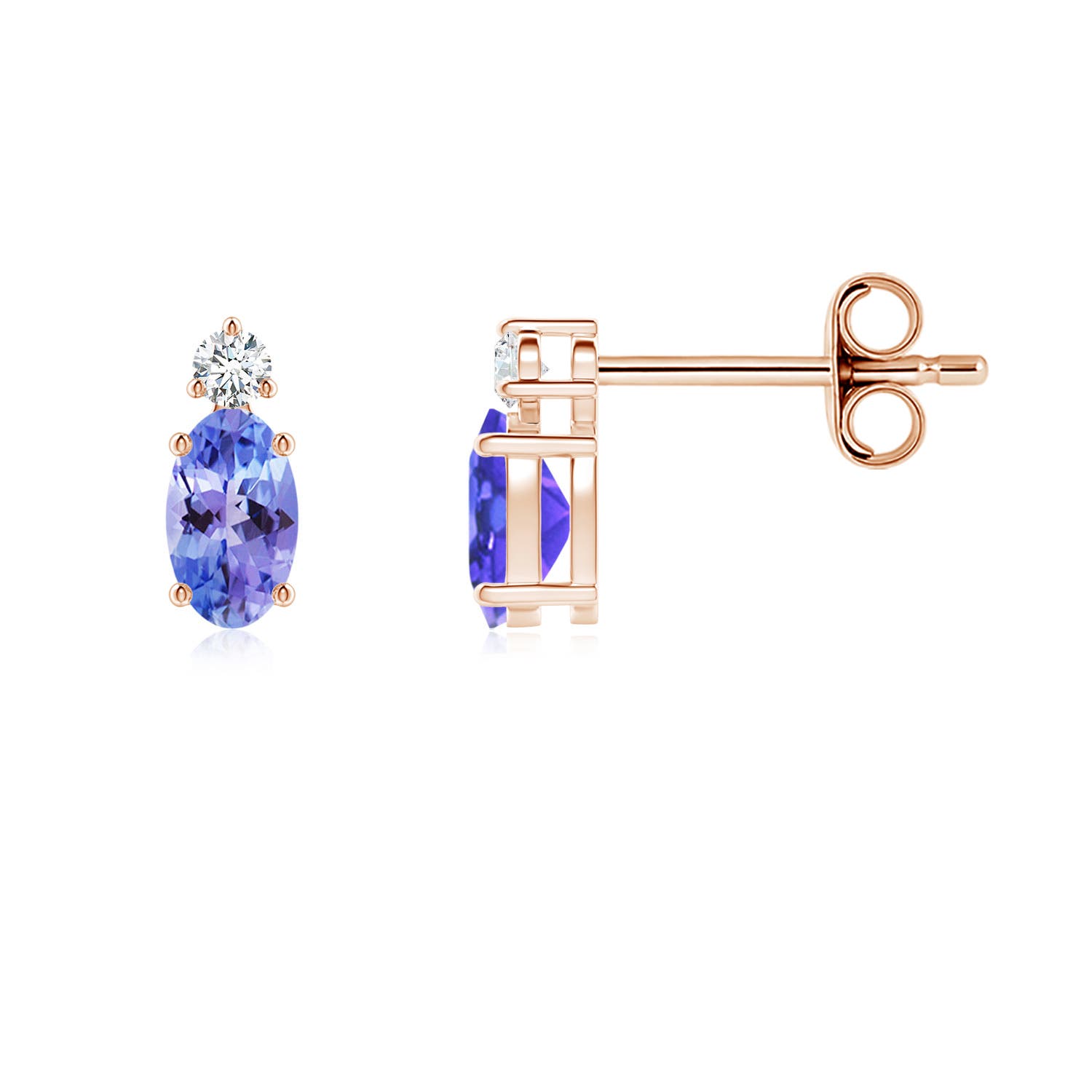 AAA - Tanzanite / 0.45 CT / 14 KT Rose Gold