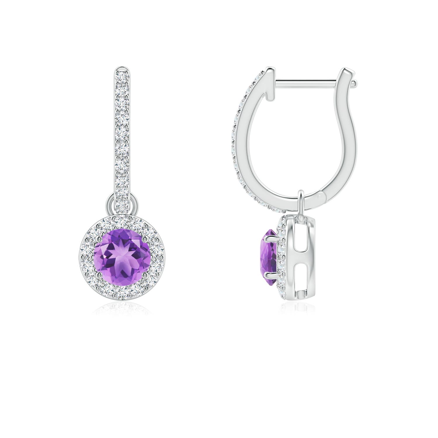 A - Amethyst / 0.75 CT / 14 KT White Gold