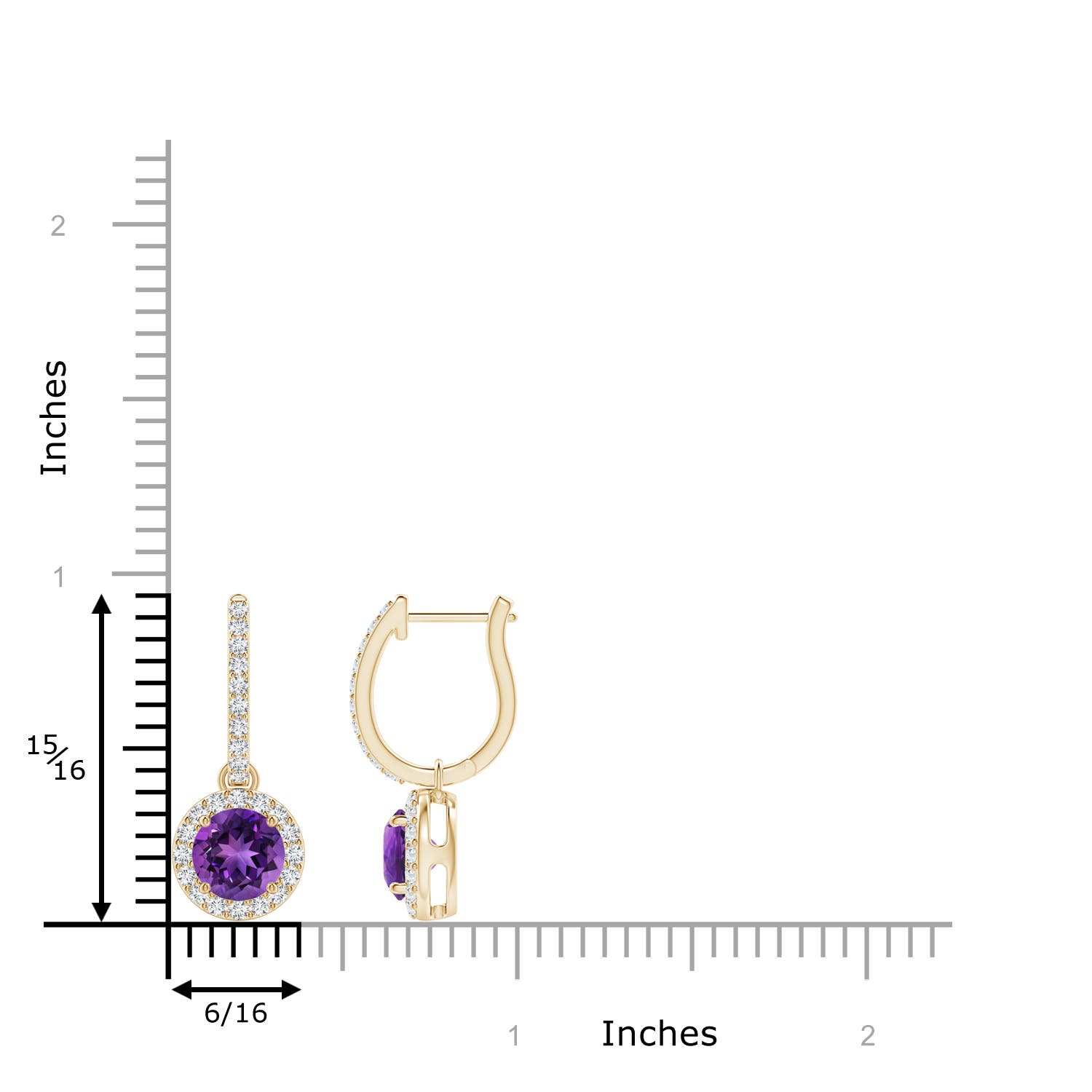 AAAA - Amethyst / 2.12 CT / 14 KT Yellow Gold