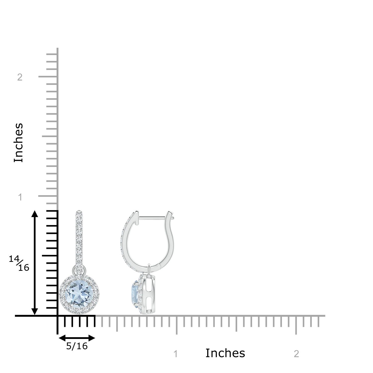 A - Aquamarine / 1.12 CT / 14 KT White Gold