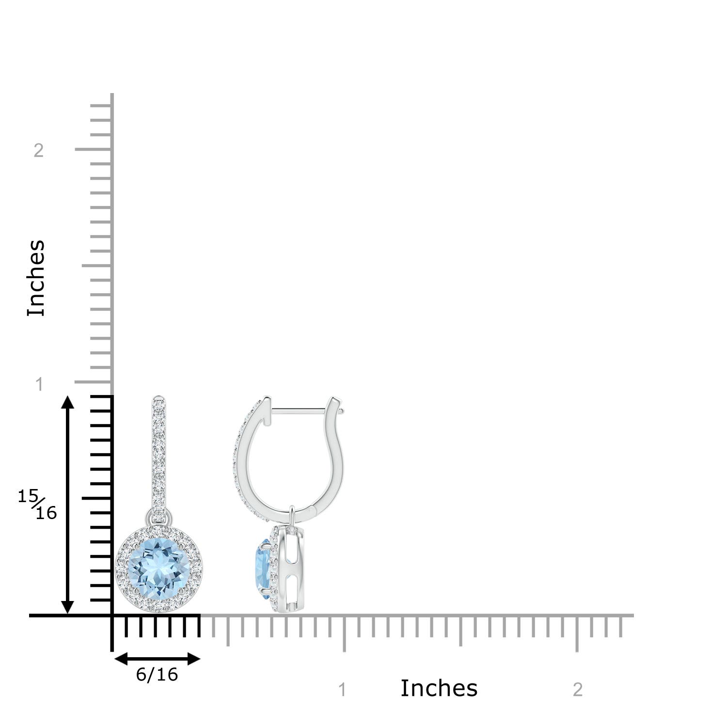 AAA - Aquamarine / 1.96 CT / 14 KT White Gold