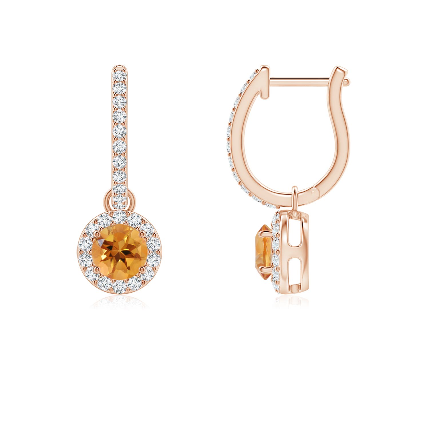 AA - Citrine / 0.71 CT / 14 KT Rose Gold