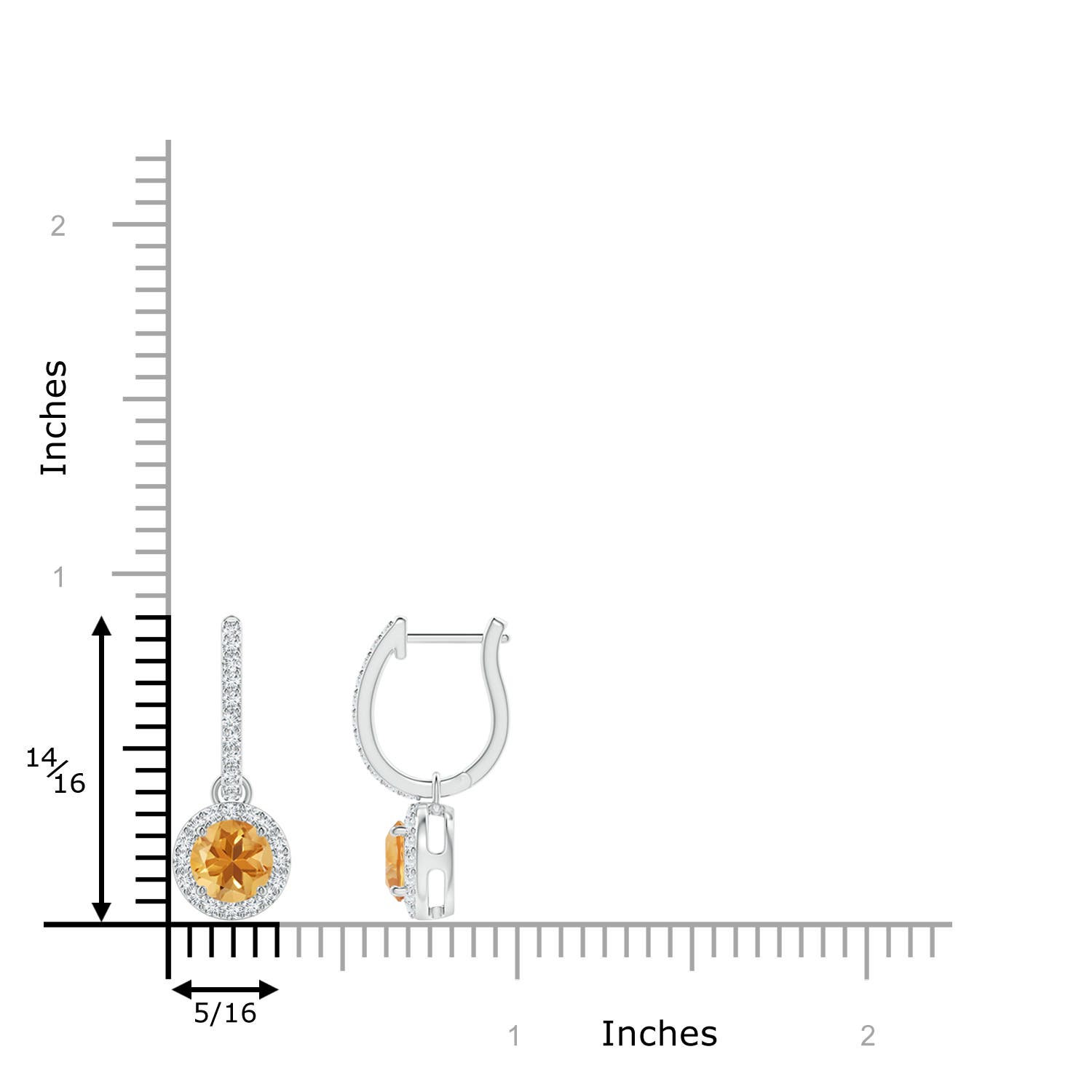 A - Citrine / 1.22 CT / 14 KT White Gold