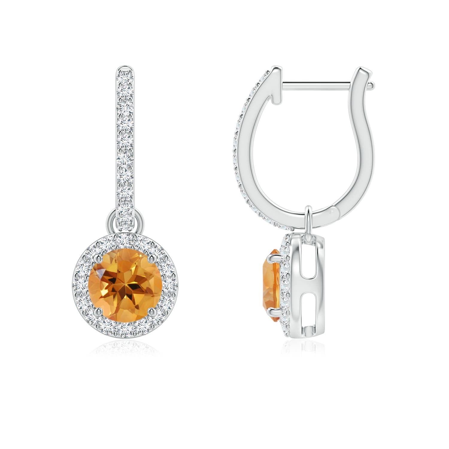 AA - Citrine / 1.22 CT / 14 KT White Gold