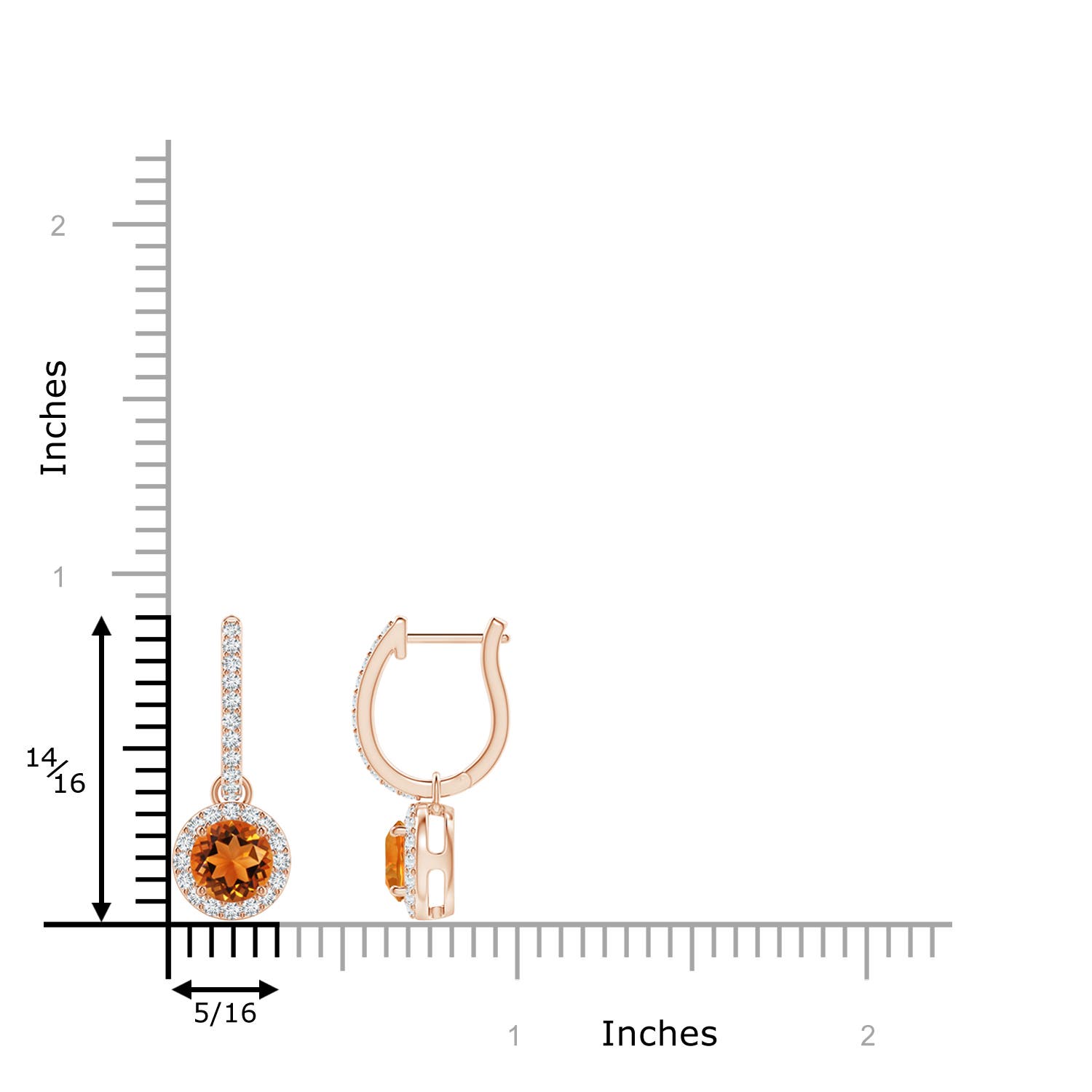 AAAA - Citrine / 1.22 CT / 14 KT Rose Gold