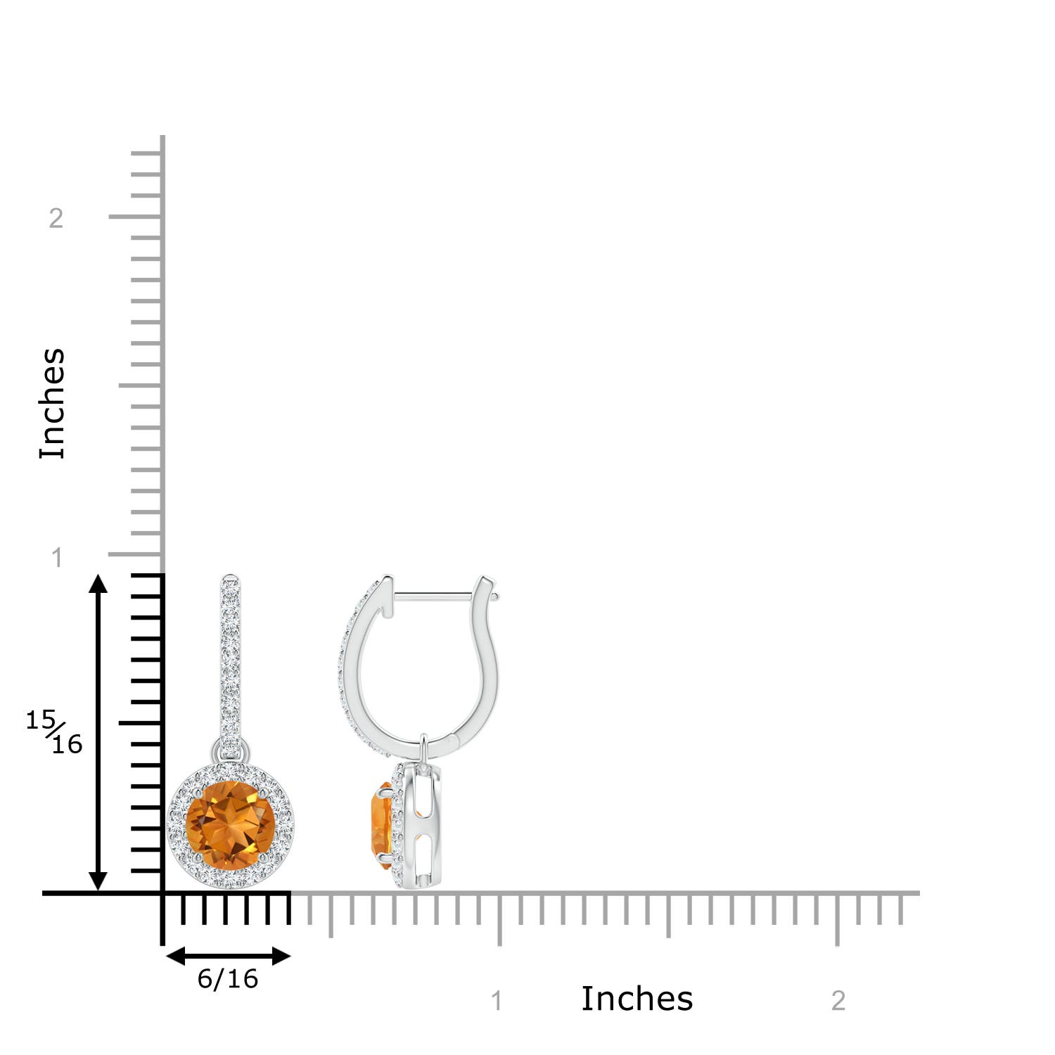 AAA - Citrine / 1.92 CT / 14 KT White Gold