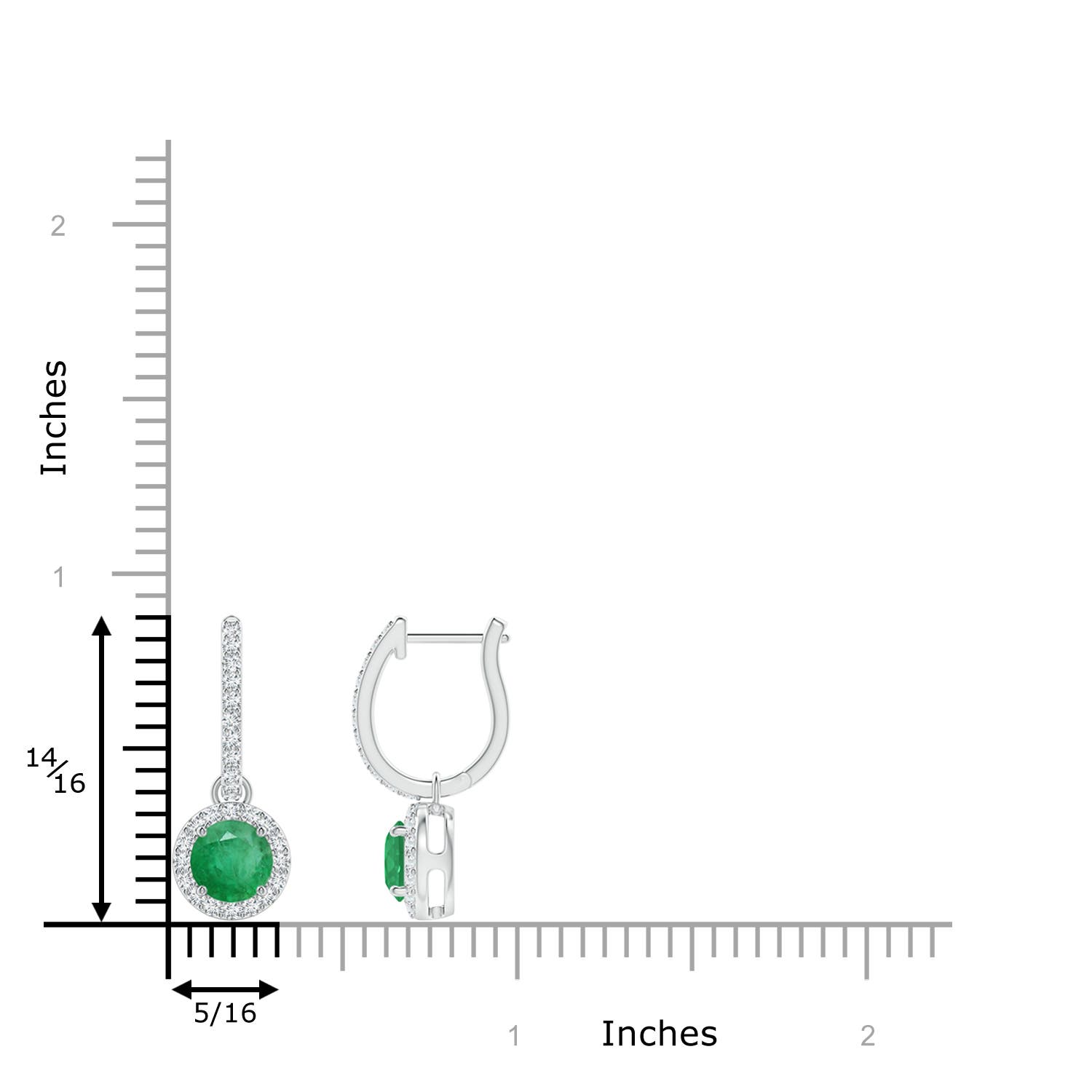 A - Emerald / 1.22 CT / 14 KT White Gold