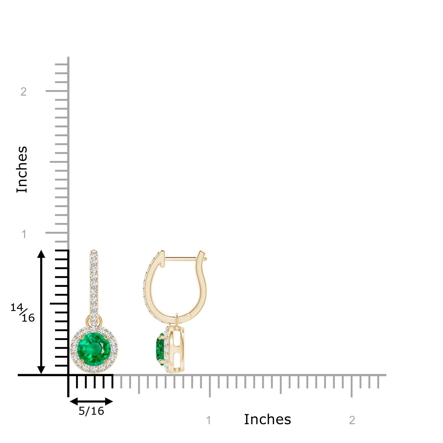 AAA - Emerald / 1.22 CT / 14 KT Yellow Gold