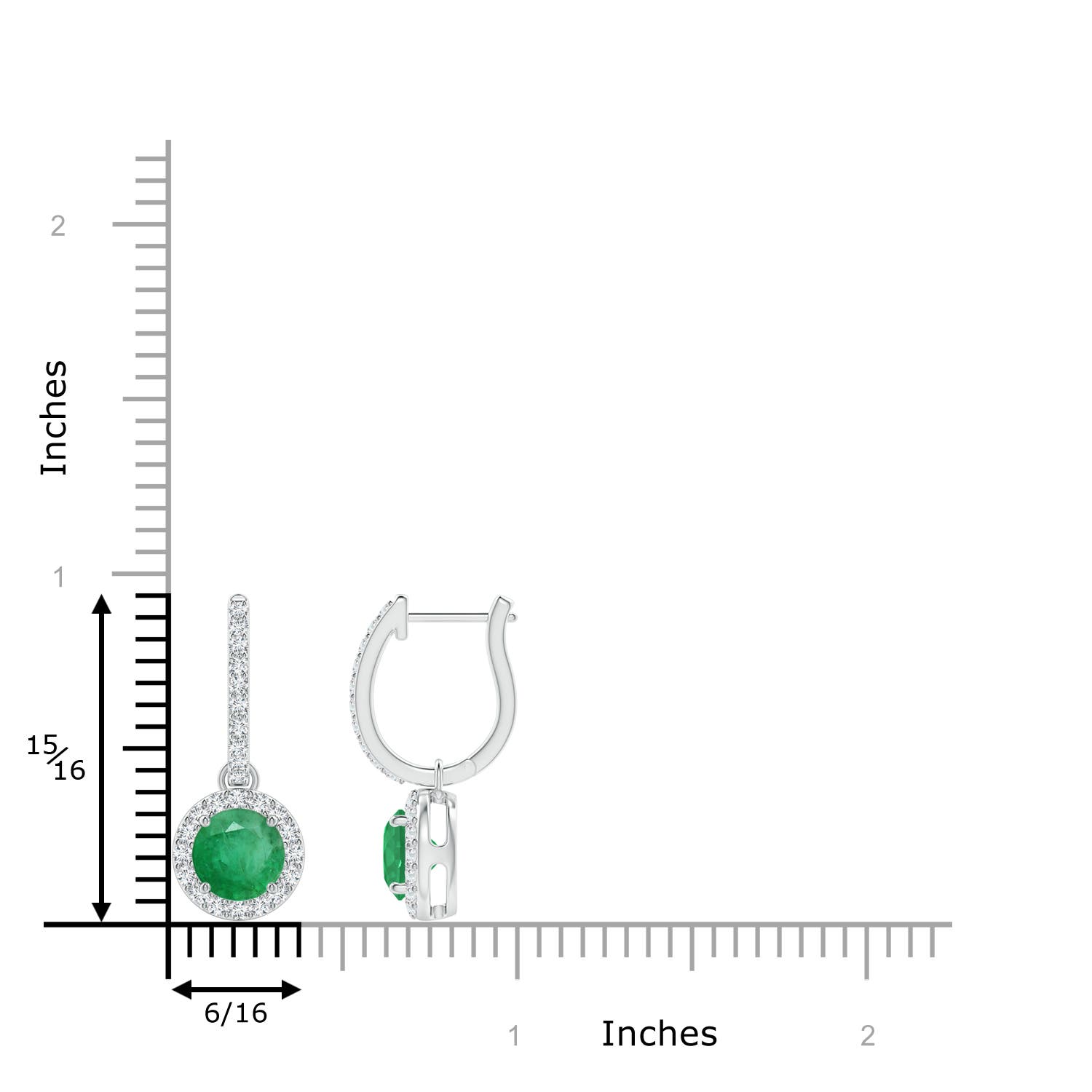 A - Emerald / 1.88 CT / 14 KT White Gold