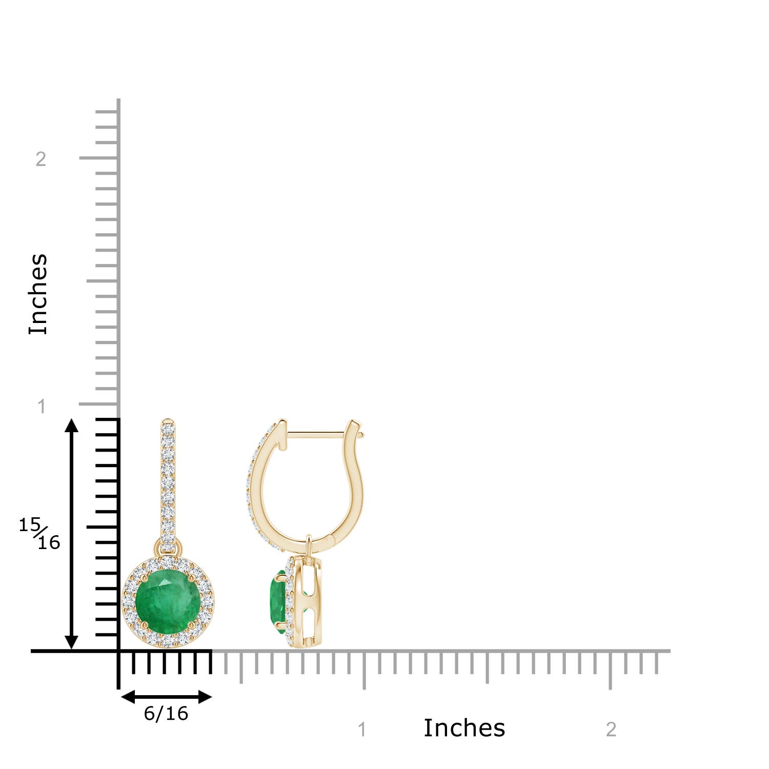 A - Emerald / 1.88 CT / 14 KT Yellow Gold