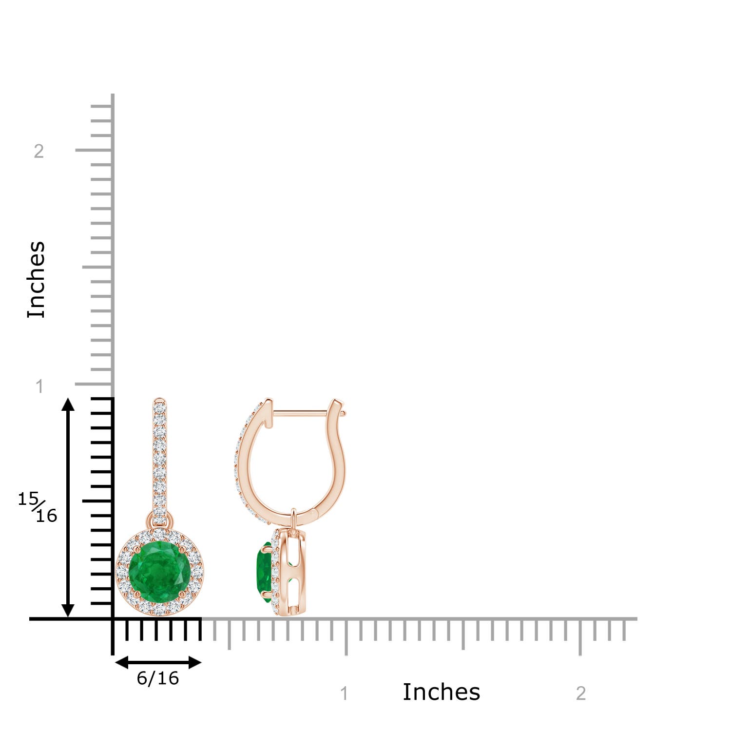 AA - Emerald / 1.88 CT / 14 KT Rose Gold