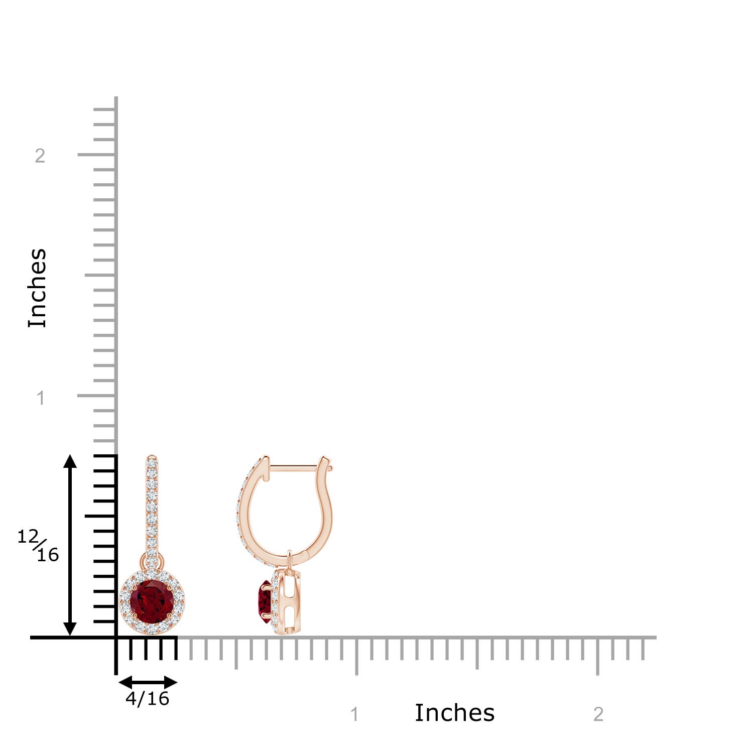 AA - Garnet / 0.91 CT / 14 KT Rose Gold