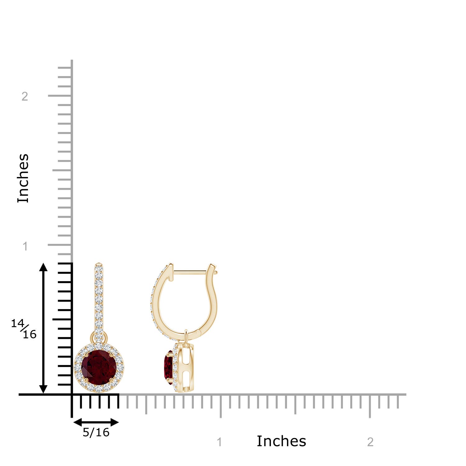 A - Garnet / 1.52 CT / 14 KT Yellow Gold