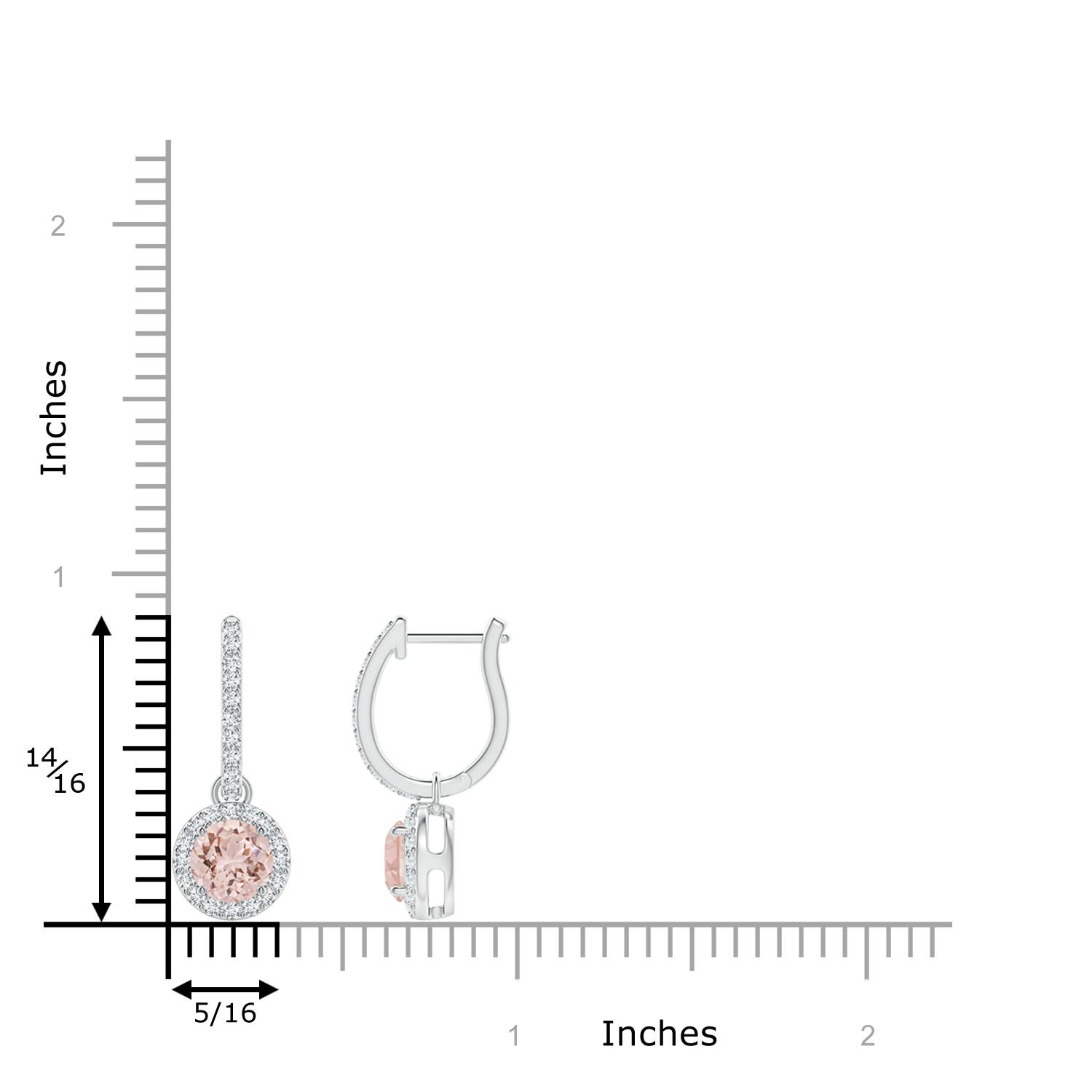 AAA - Morganite / 1.16 CT / 14 KT White Gold