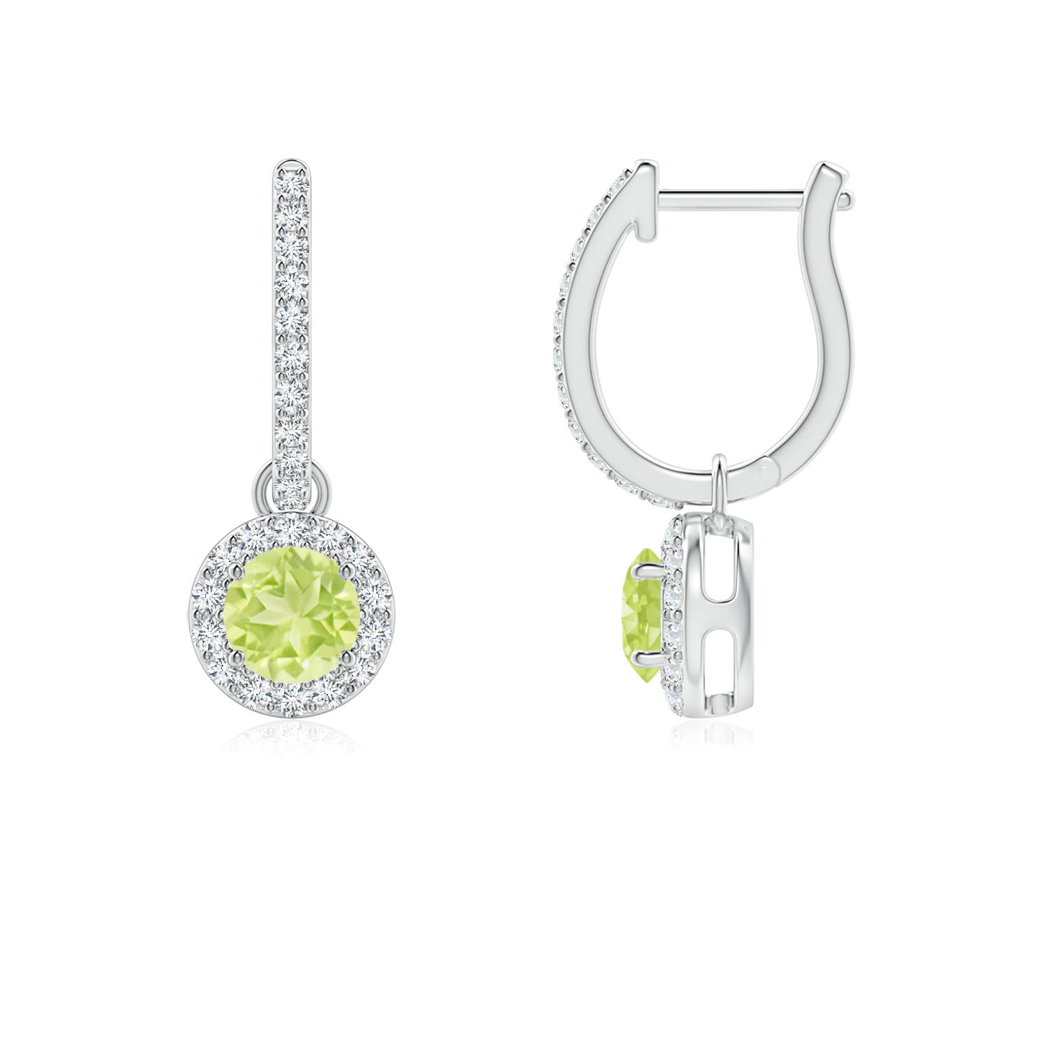 A - Peridot / 0.85 CT / 14 KT White Gold