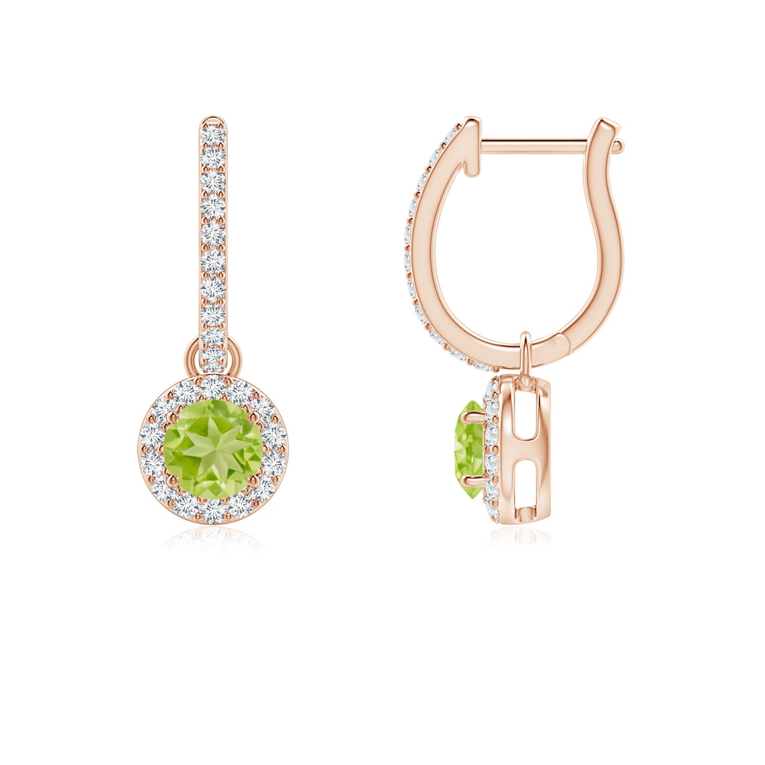 AA - Peridot / 0.85 CT / 14 KT Rose Gold