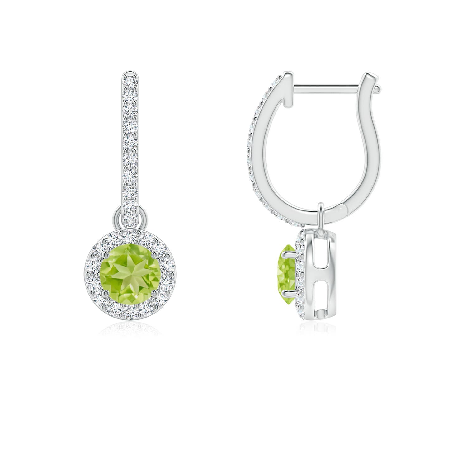 AA - Peridot / 0.85 CT / 14 KT White Gold