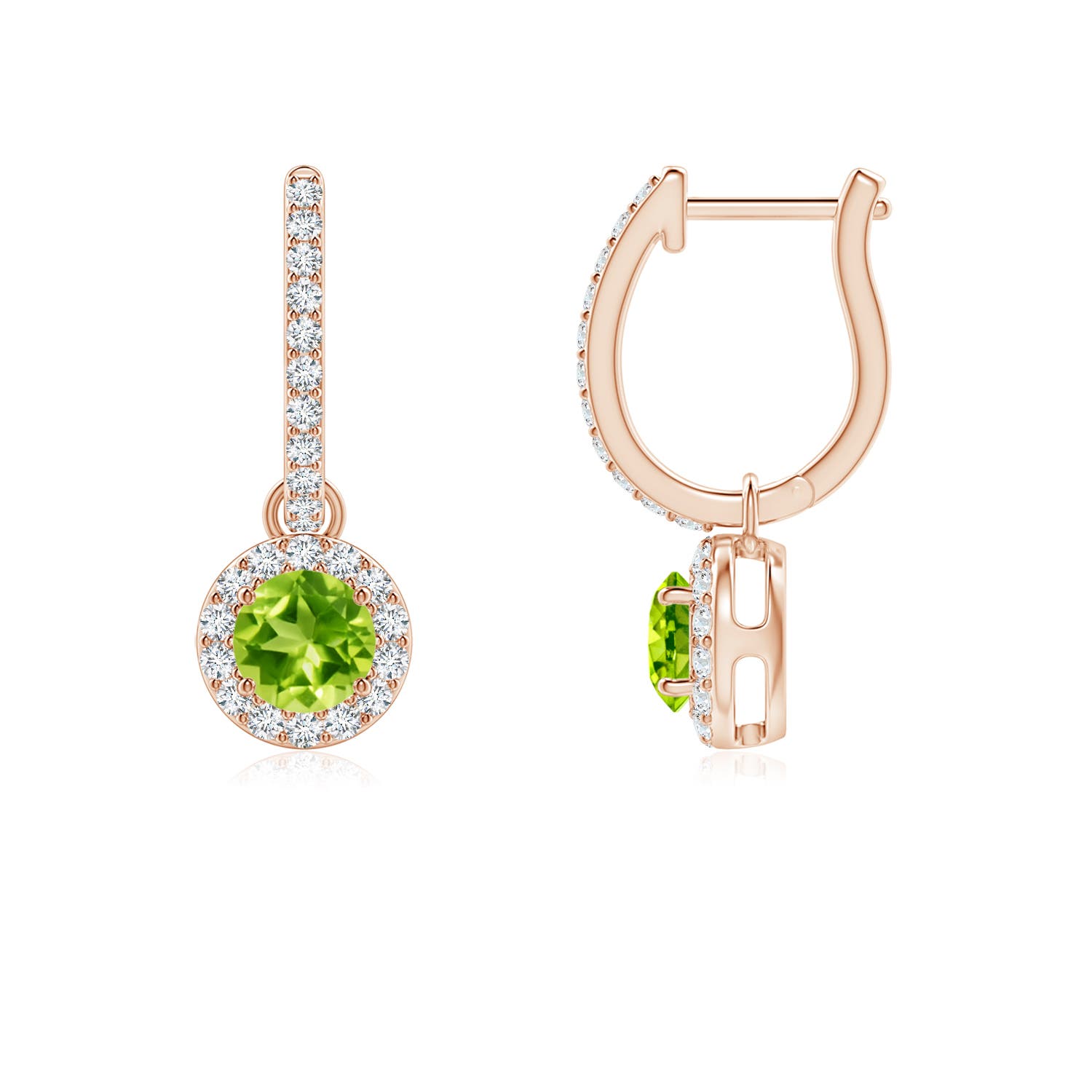 AAA - Peridot / 0.85 CT / 14 KT Rose Gold