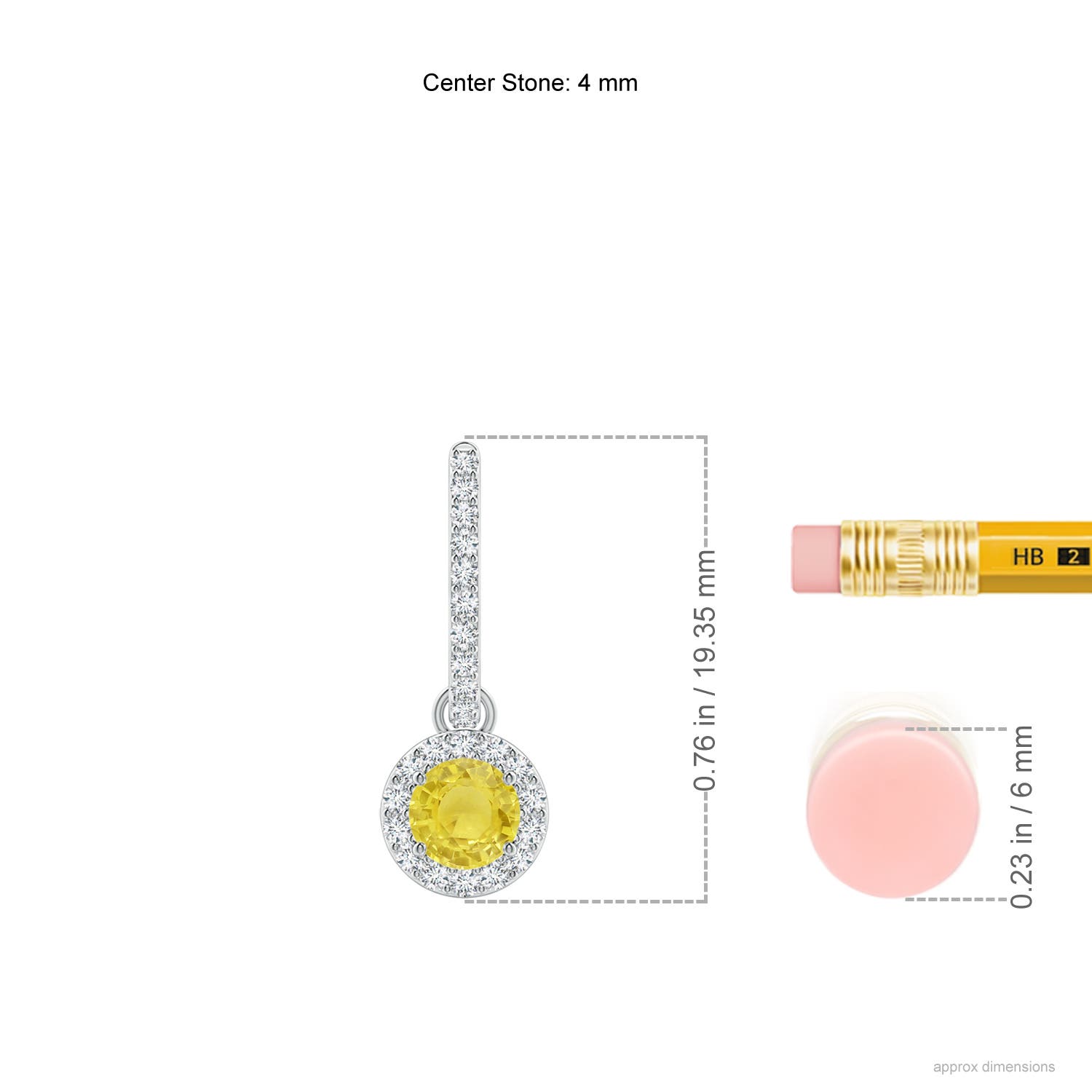 A - Yellow Sapphire / 0.79 CT / 14 KT White Gold